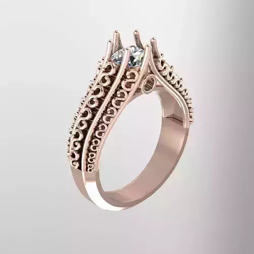 Wedding Engagement Women Ring 3D print model 