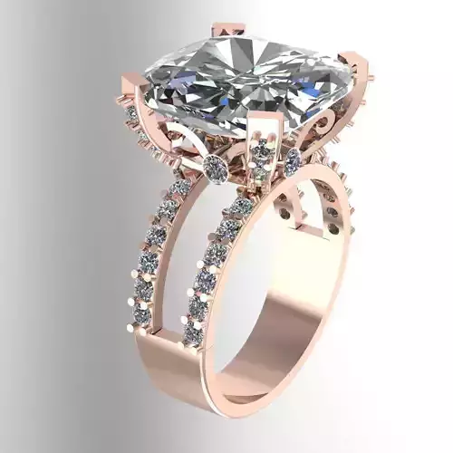 Wedding Engagement Women Ring 3D print model 