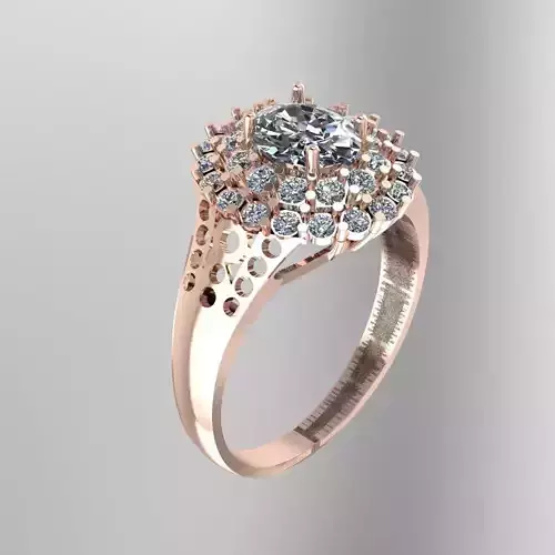 Wedding Engagement Women Ring 3D print model 