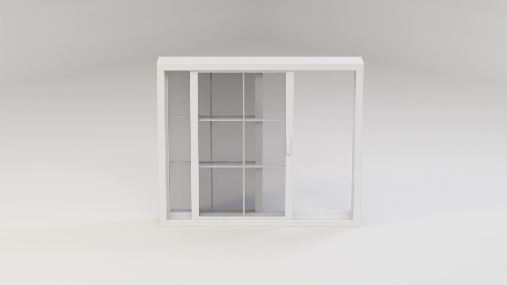 Sliding Glass Window 2 Low-poly 3D model_4
