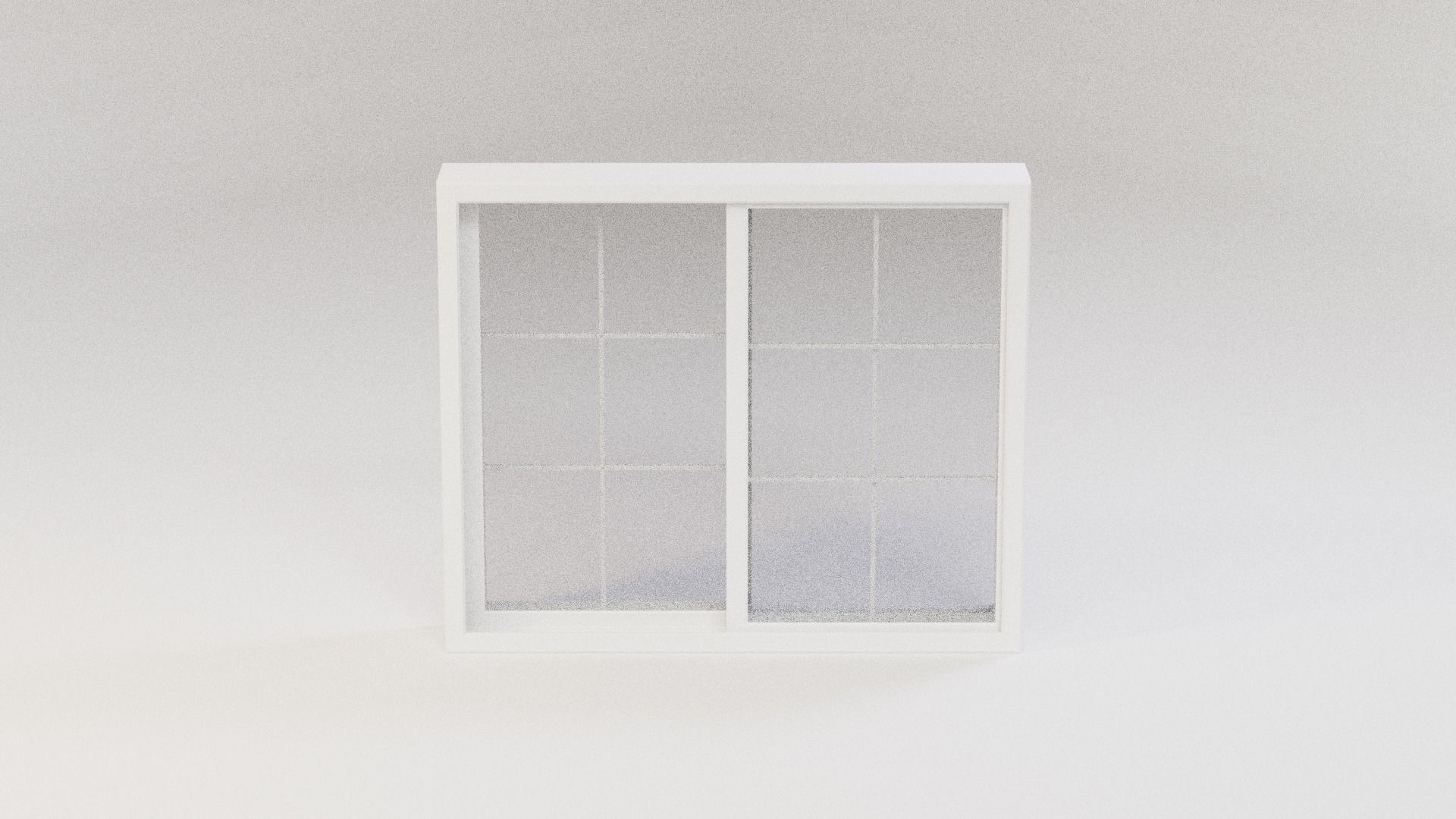 Sliding Glass Window 2 Low-poly 3D model_6