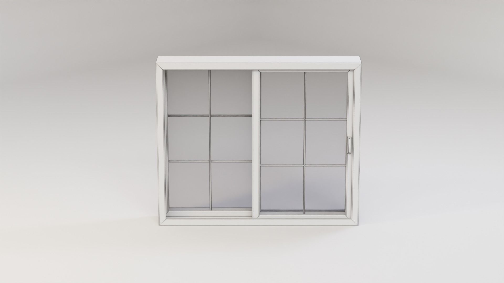 Sliding Glass Window 2 Low-poly 3D model_5