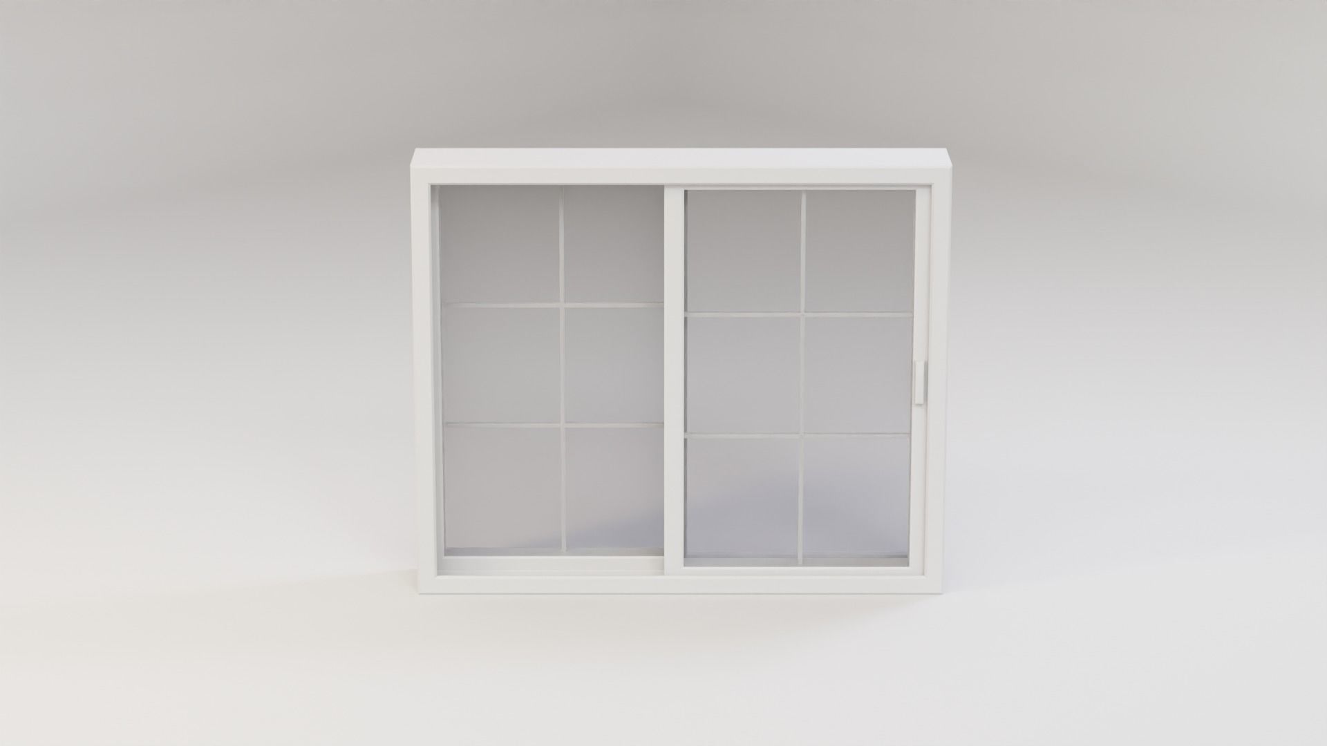 Sliding Glass Window 2 Low-poly 3D model_3