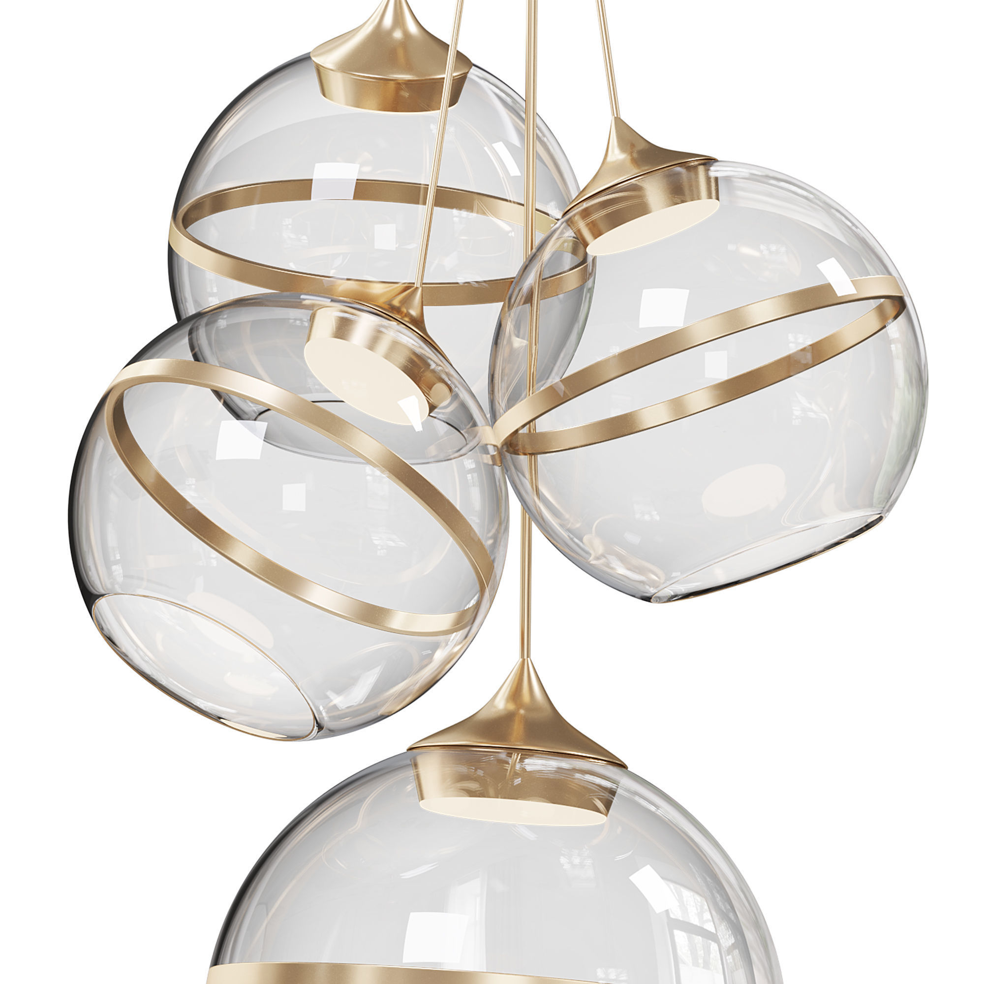 Bistro Multi Light Pendant by lightology 3D model_1