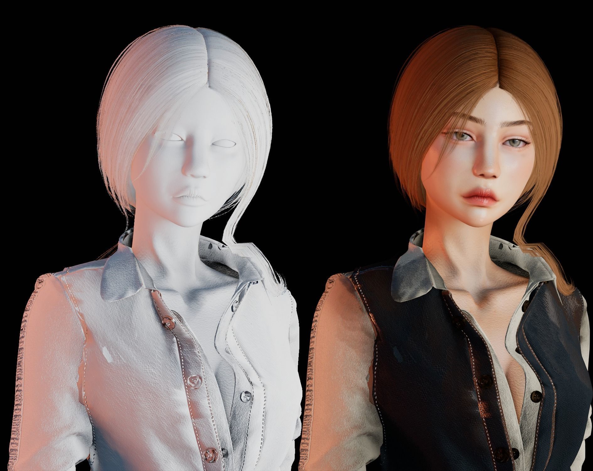 Adventure Girl - 3D Character Low-poly 3D model_7