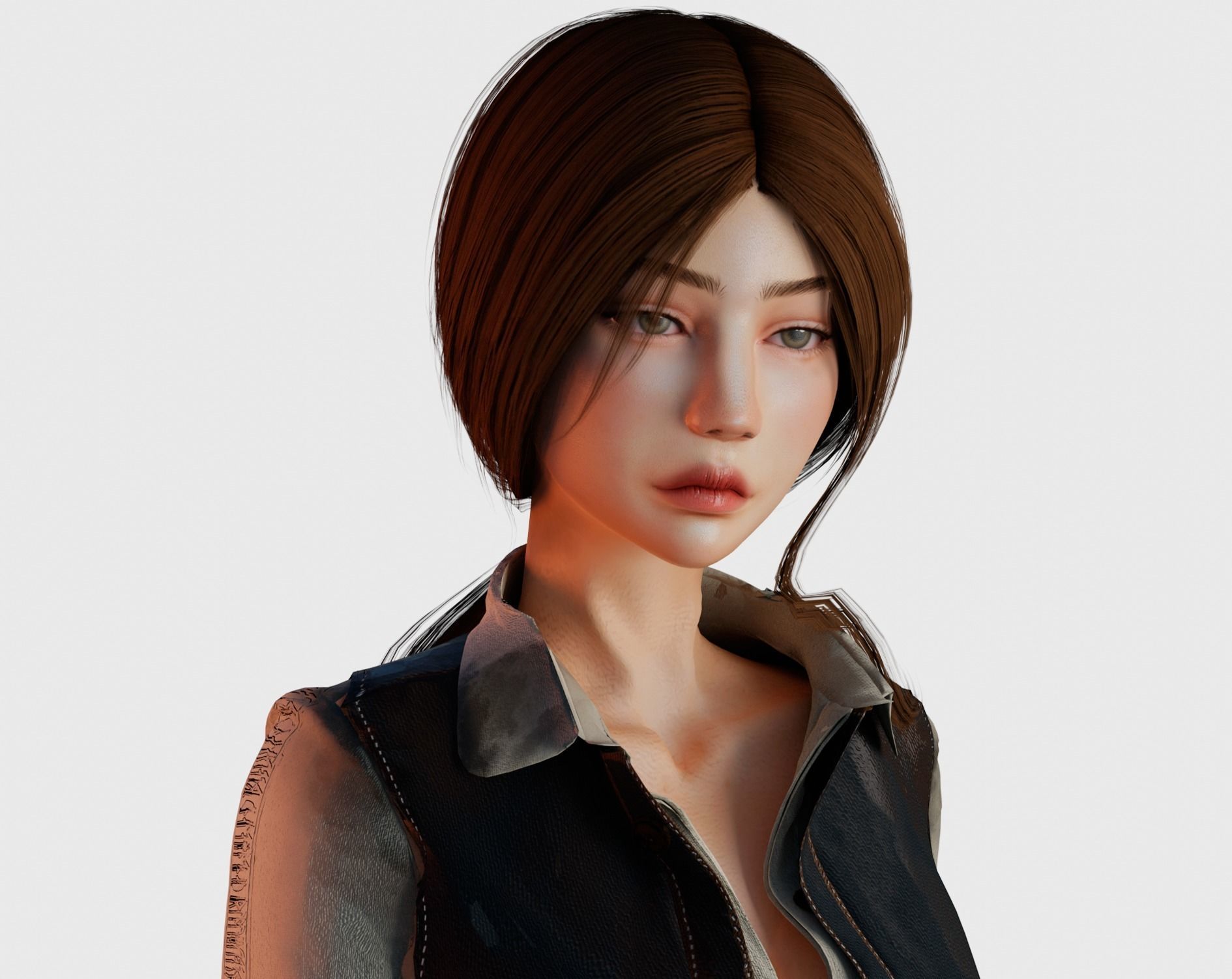 Adventure Girl - 3D Character Low-poly 3D model_6