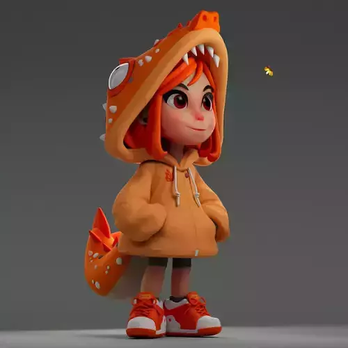 ORANGE CROCODILE GIRL