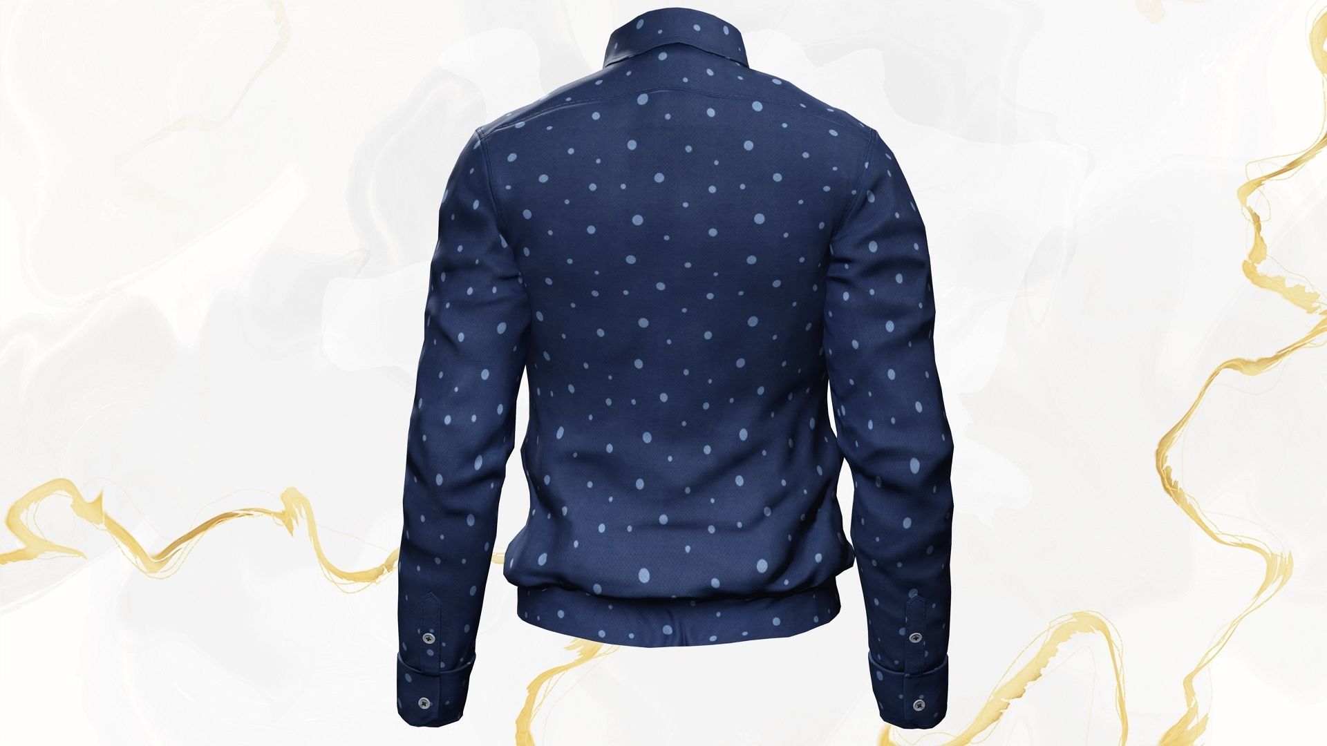 Classic Shirt 3D Realistic Low-poly 3D model_7