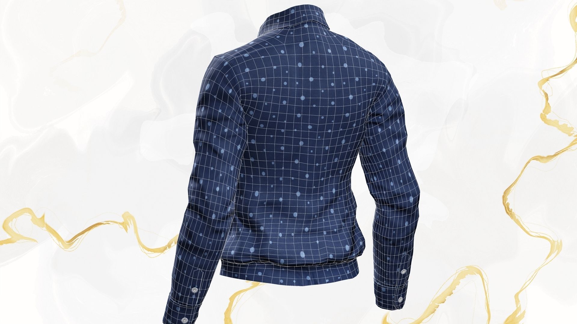 Classic Shirt 3D Realistic Low-poly 3D model_28