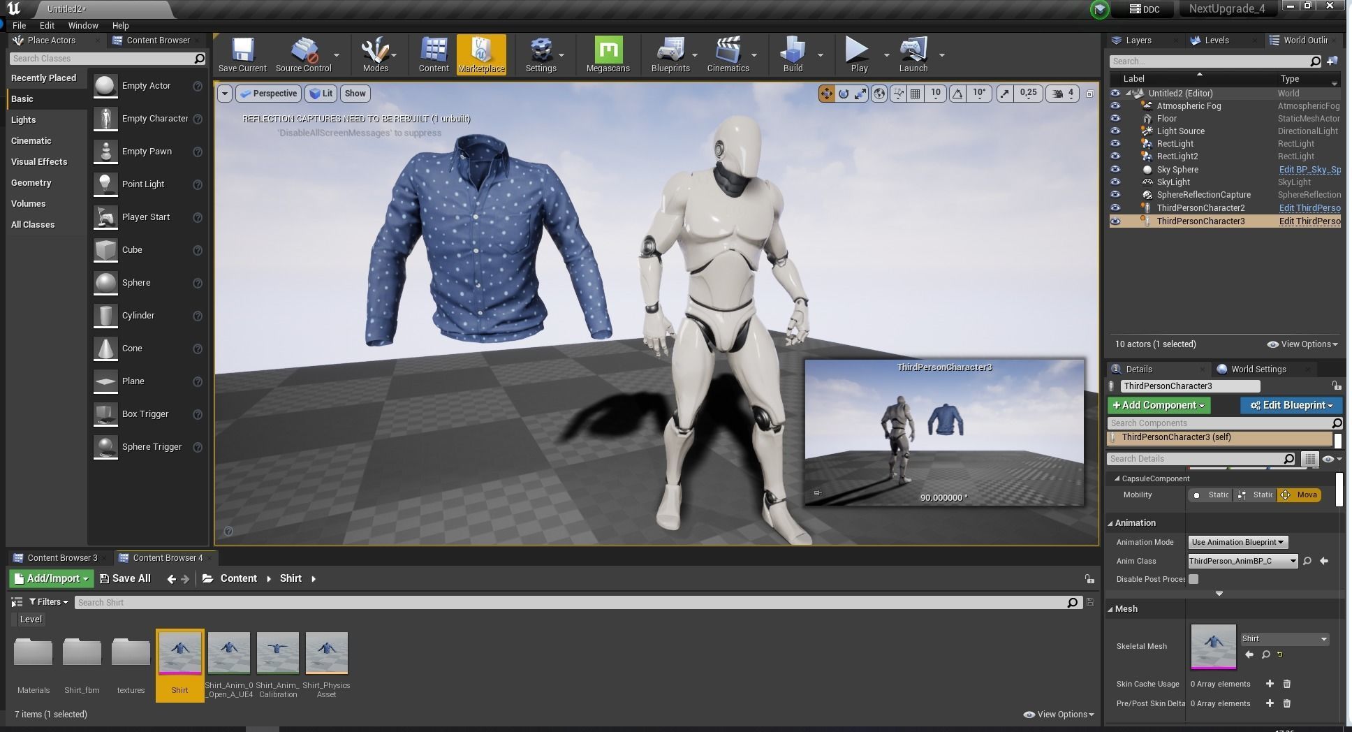 Classic Shirt 3D Realistic Low-poly 3D model_23
