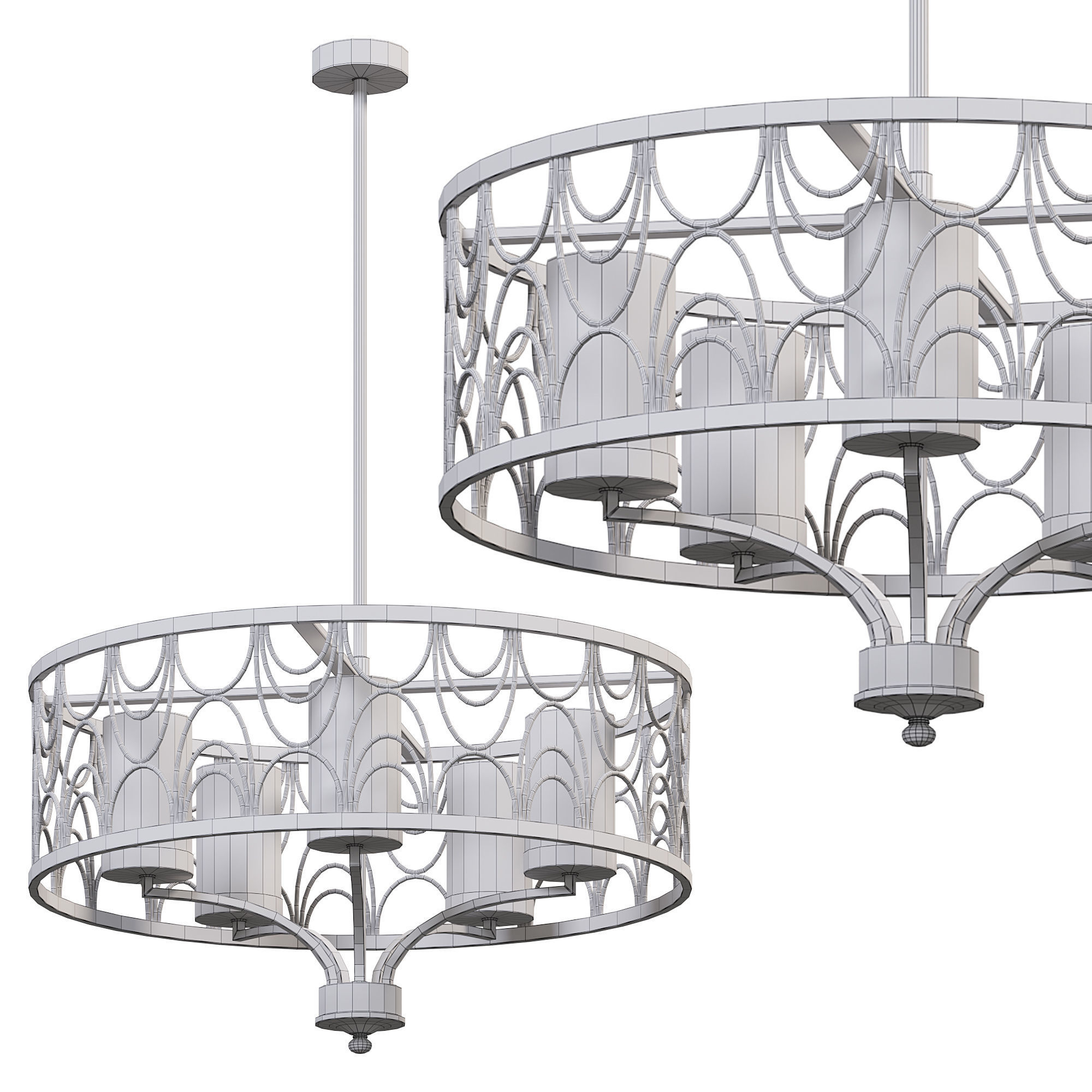Cirrine Chandelier by lightology 3D model_2
