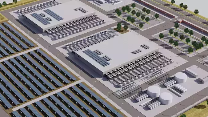 Aws Amazon Data Center Building with Interior 3D model