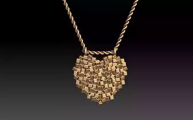 HAMMERED HEART PENDANT