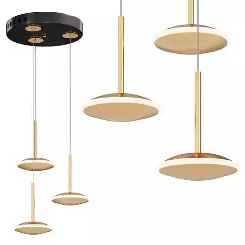 Saucer Round Multi Light Pendant by lightology