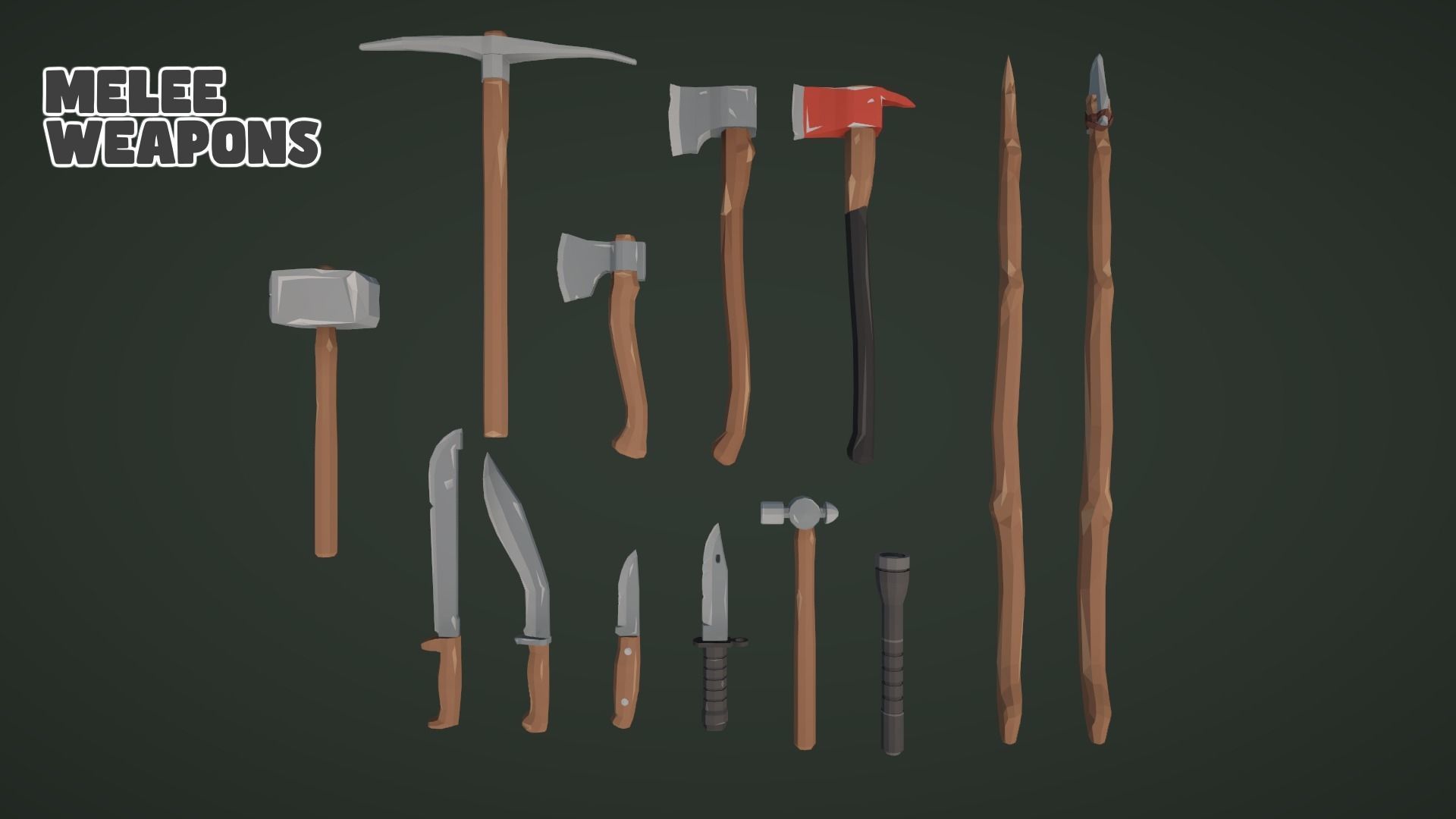 Low World - Survival Game Kit Low-poly 3D model_21