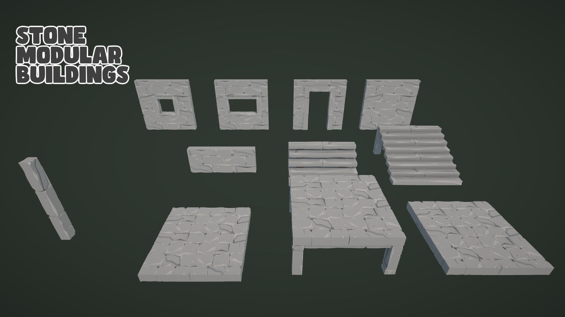 Low World - Survival Game Kit Low-poly 3D model_8