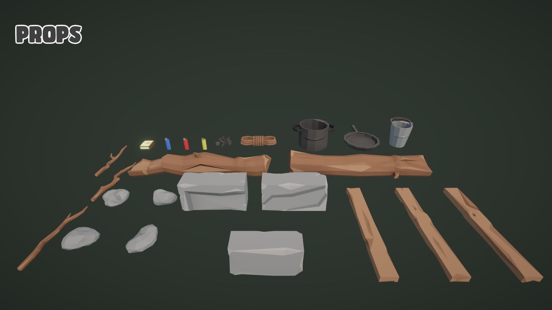 Low World - Survival Game Kit Low-poly 3D model_20
