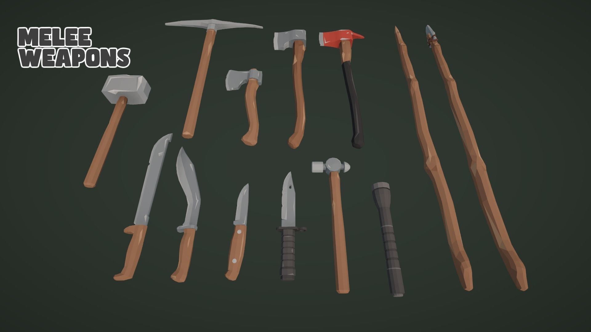 Low World - Survival Game Kit Low-poly 3D model_22