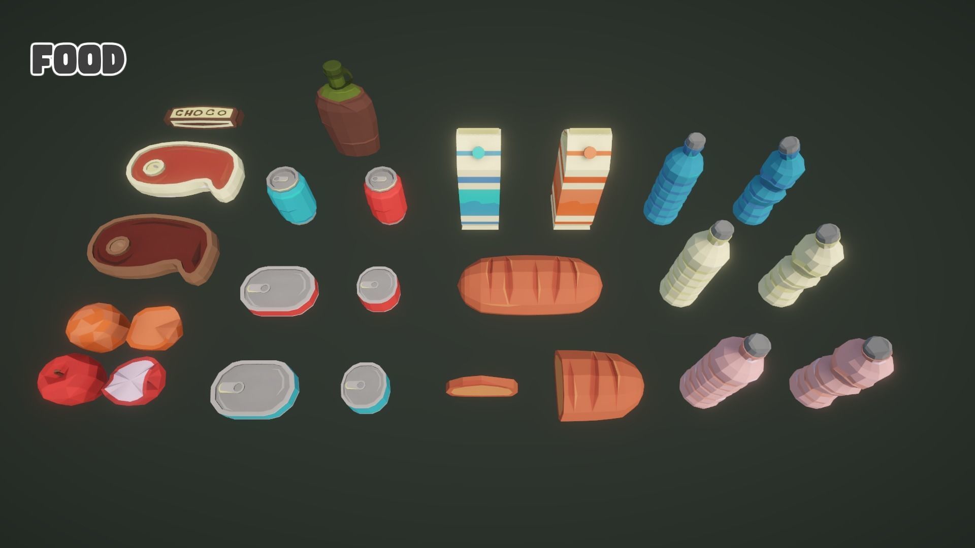Low World - Survival Game Kit Low-poly 3D model_11