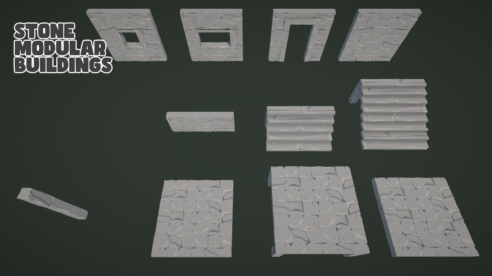 Low World - Survival Game Kit Low-poly 3D model_7