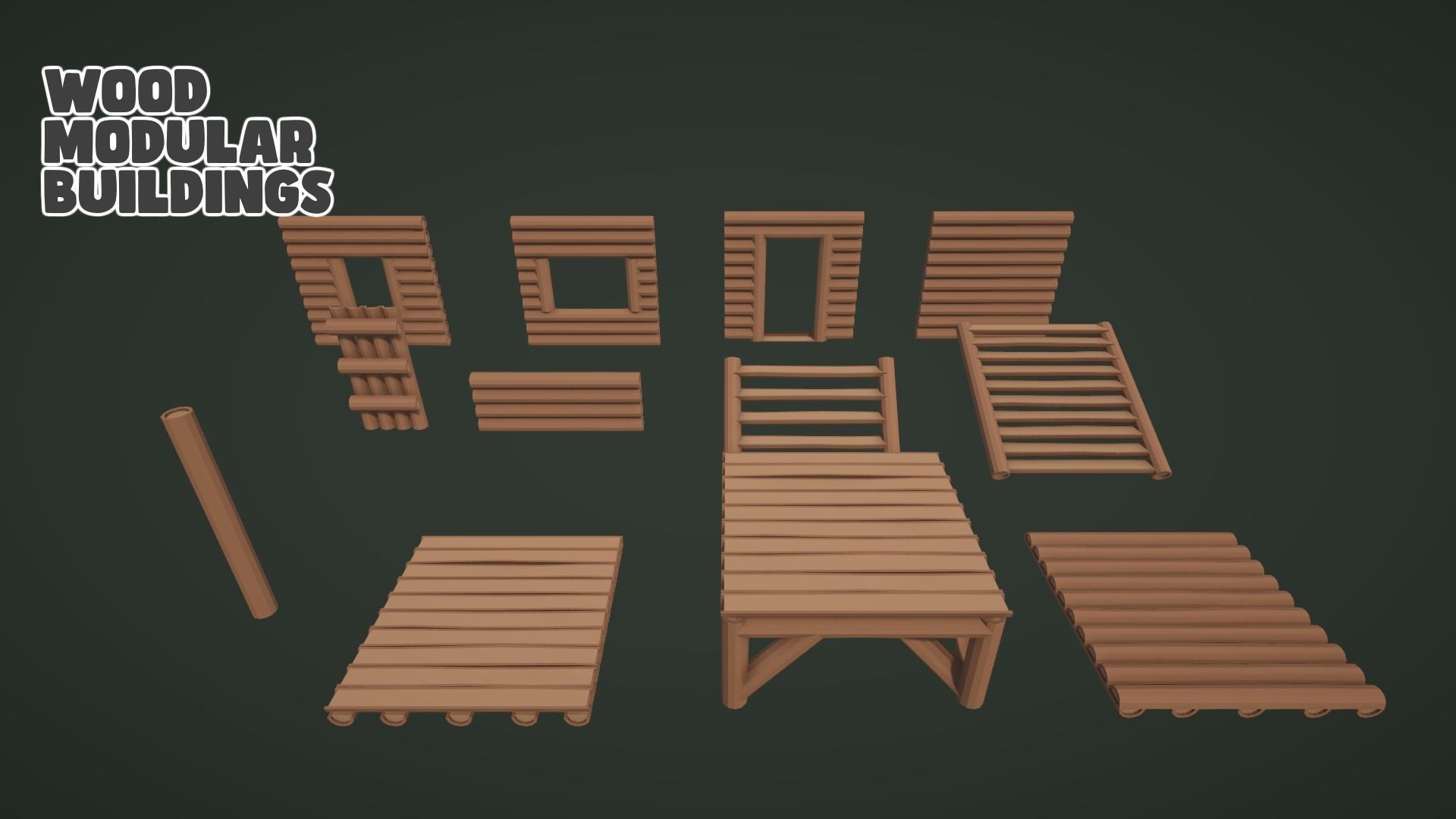 Low World - Survival Game Kit Low-poly 3D model_10