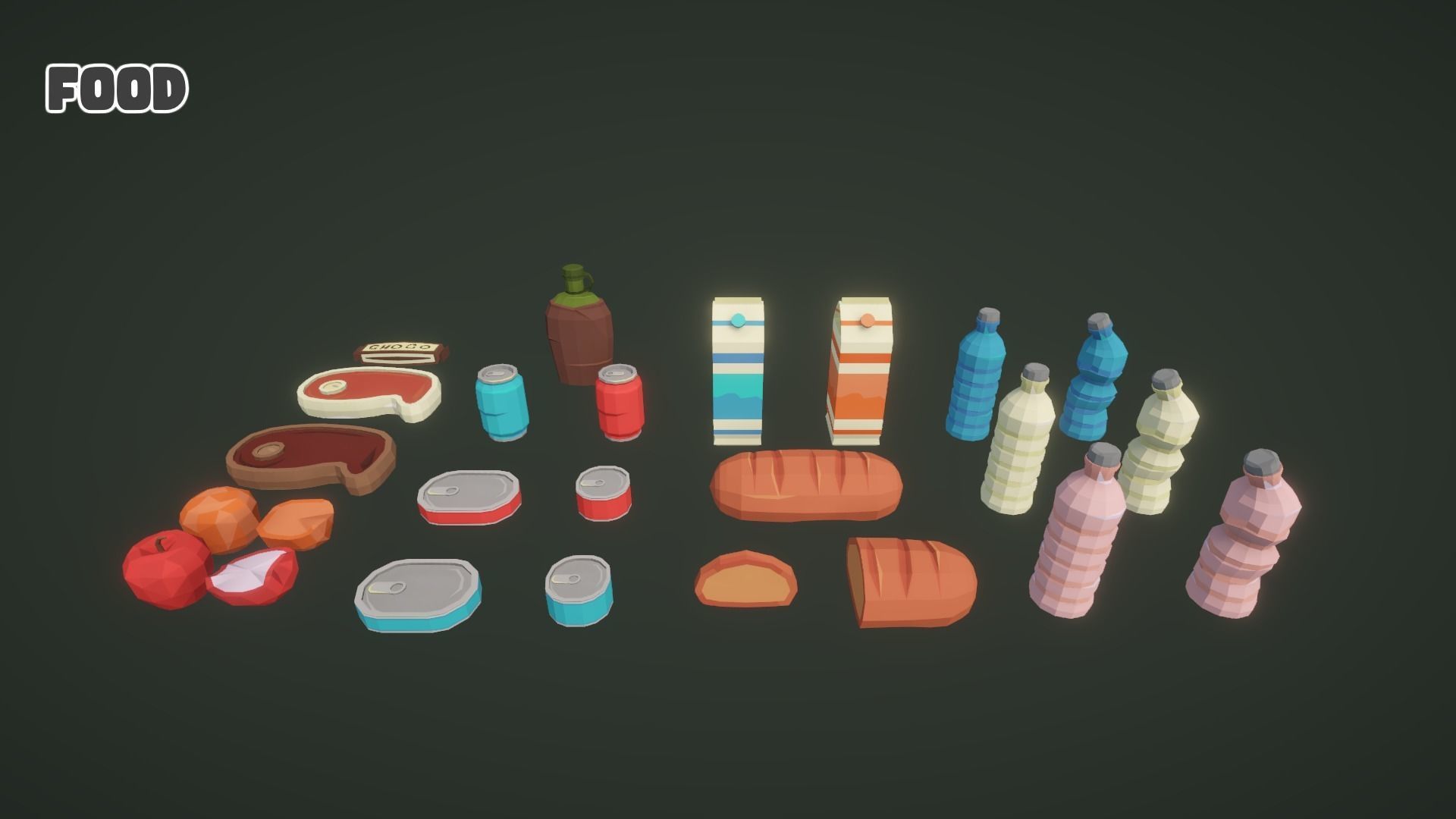 Low World - Survival Game Kit Low-poly 3D model_12