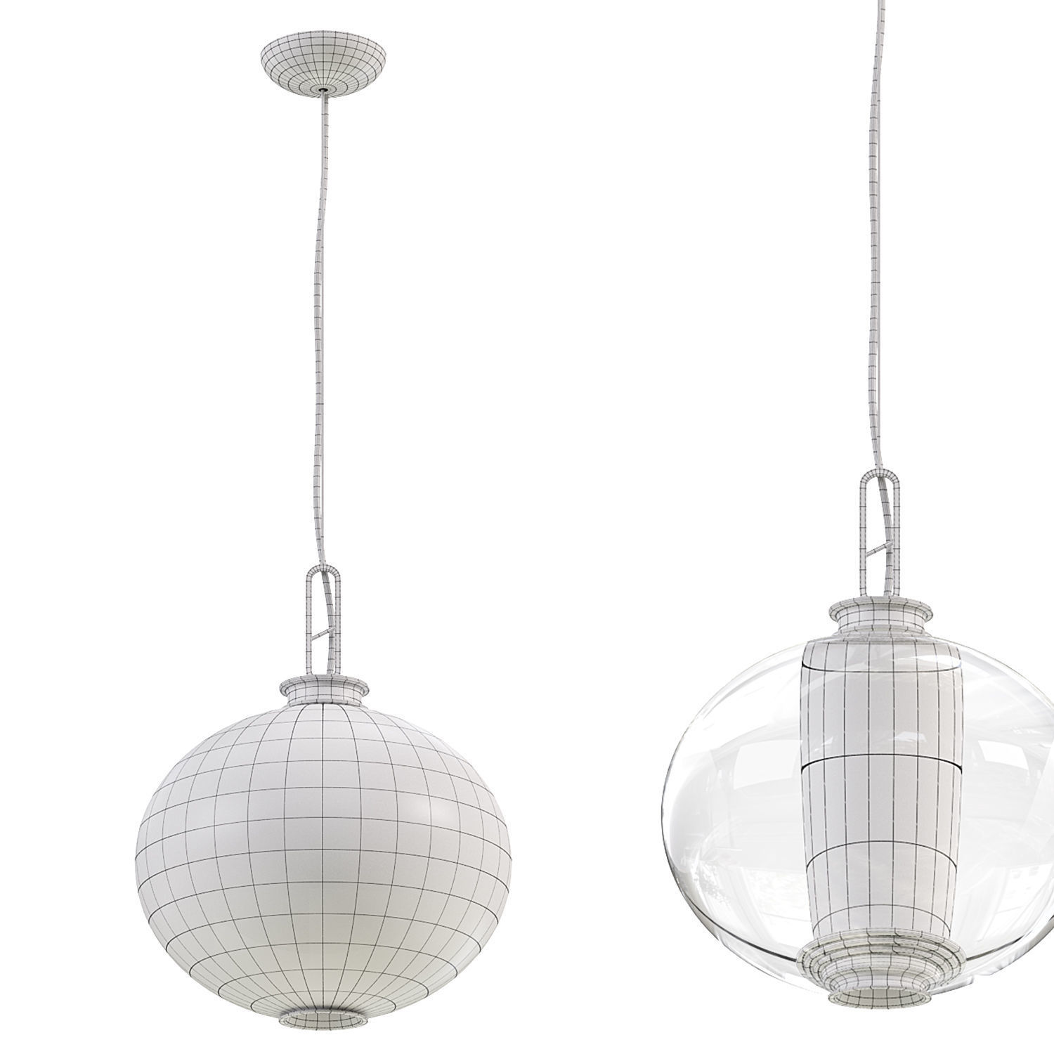 Laterna Pendant By Stone Lighting 3D model_2