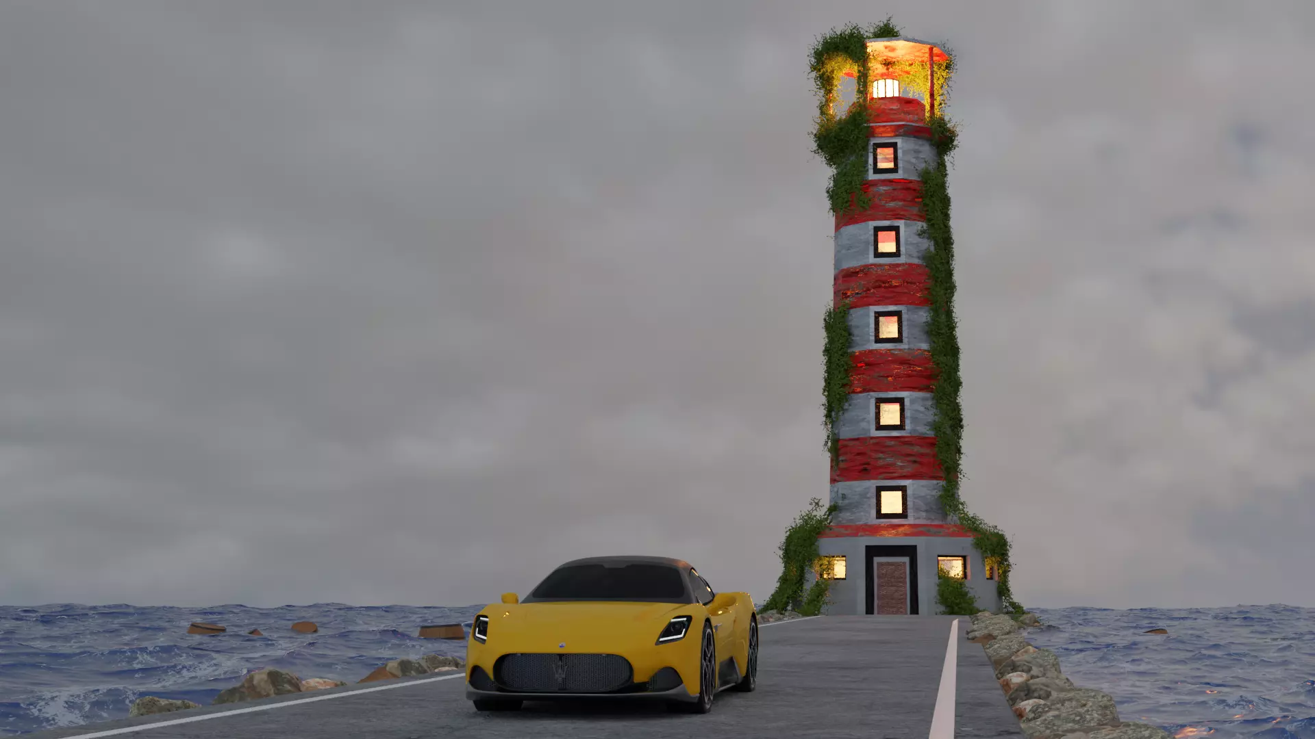 Lighthouse showroom 3D model Low-poly 3D model_0