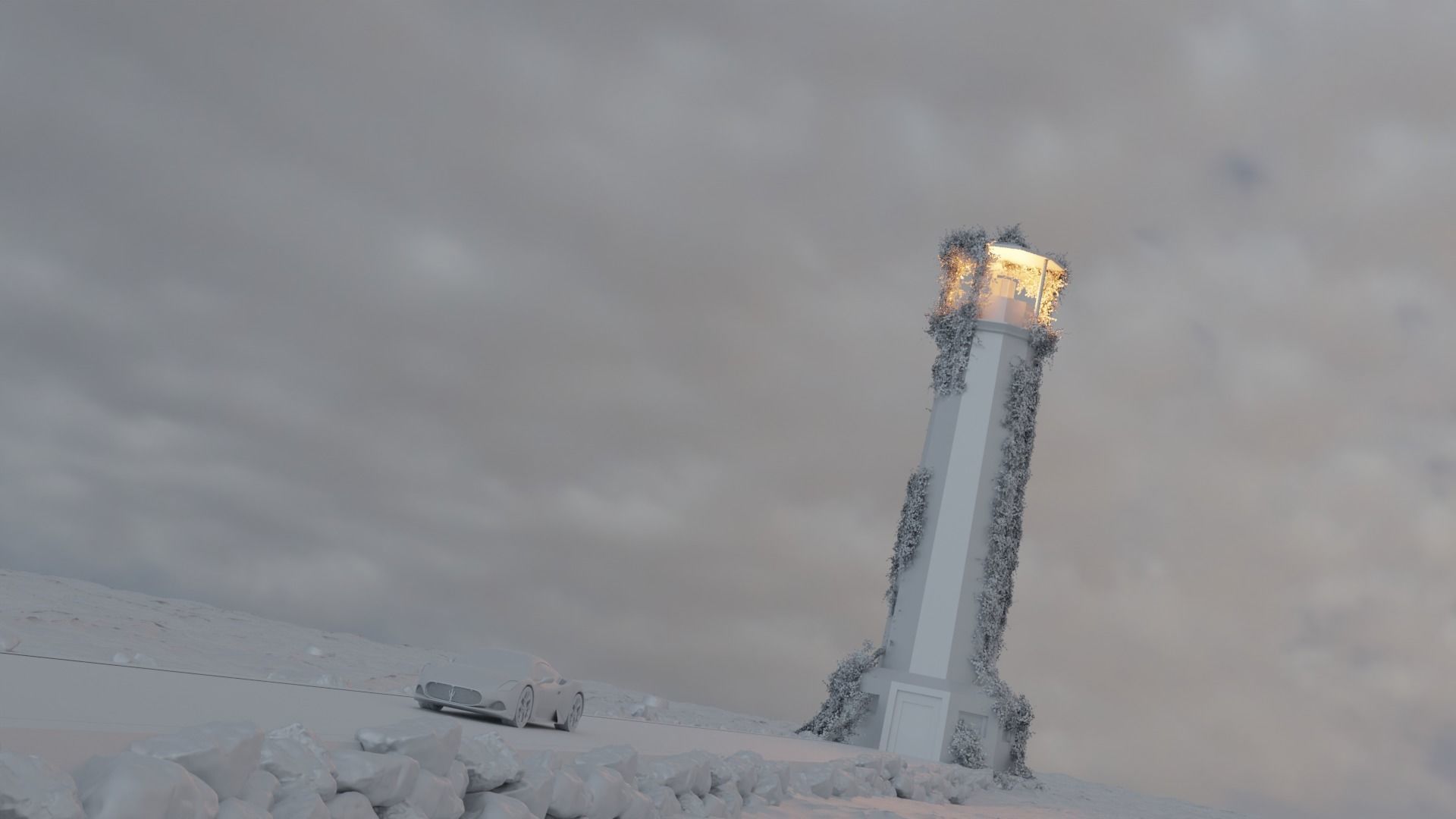 Lighthouse showroom 3D model Low-poly 3D model_12