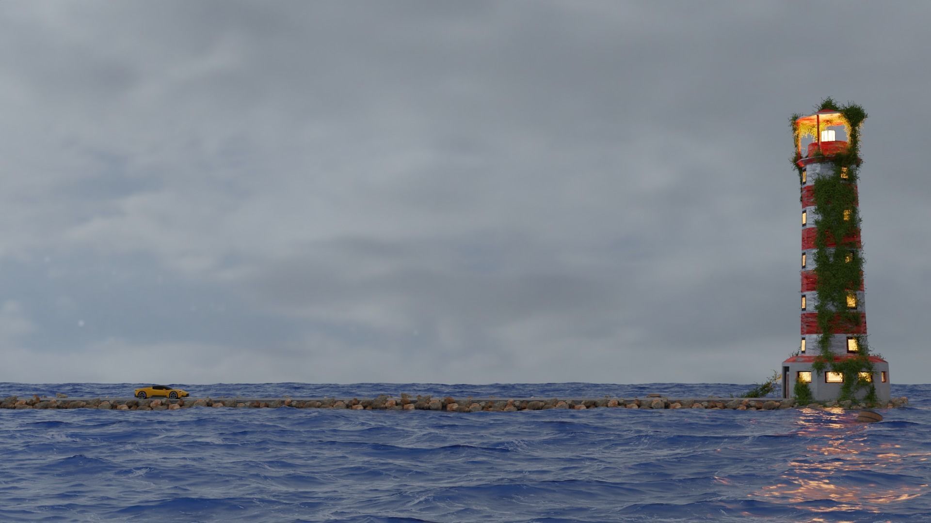 Lighthouse showroom 3D model Low-poly 3D model_2