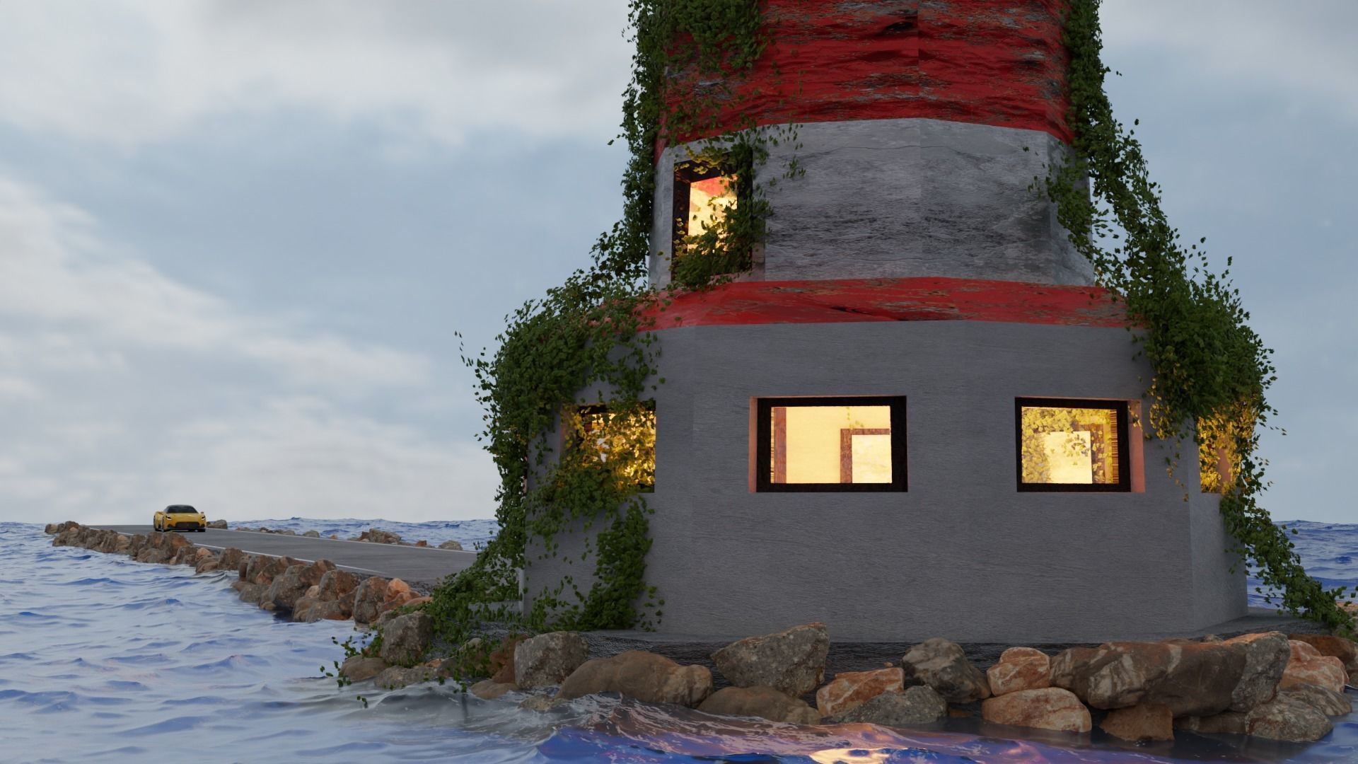 Lighthouse showroom 3D model Low-poly 3D model_7