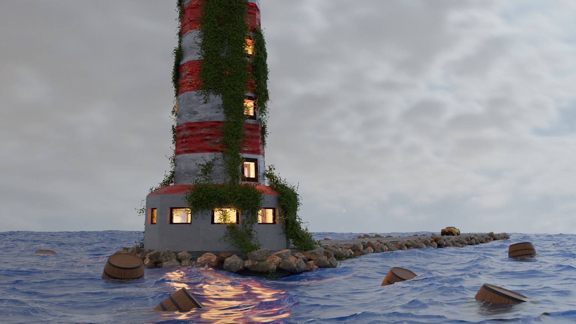 Lighthouse showroom 3D model Low-poly 3D model_5