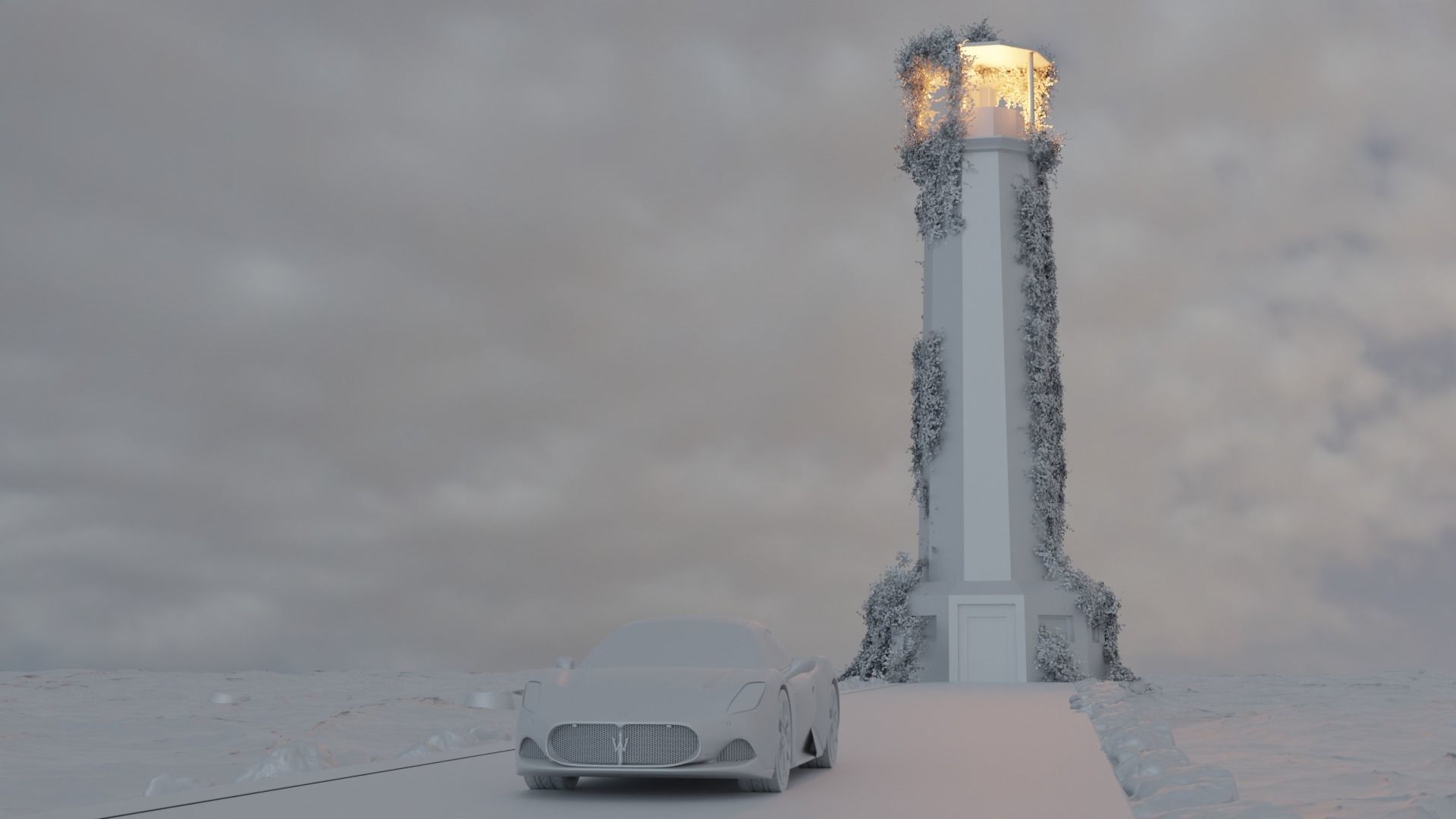 Lighthouse showroom 3D model Low-poly 3D model_9