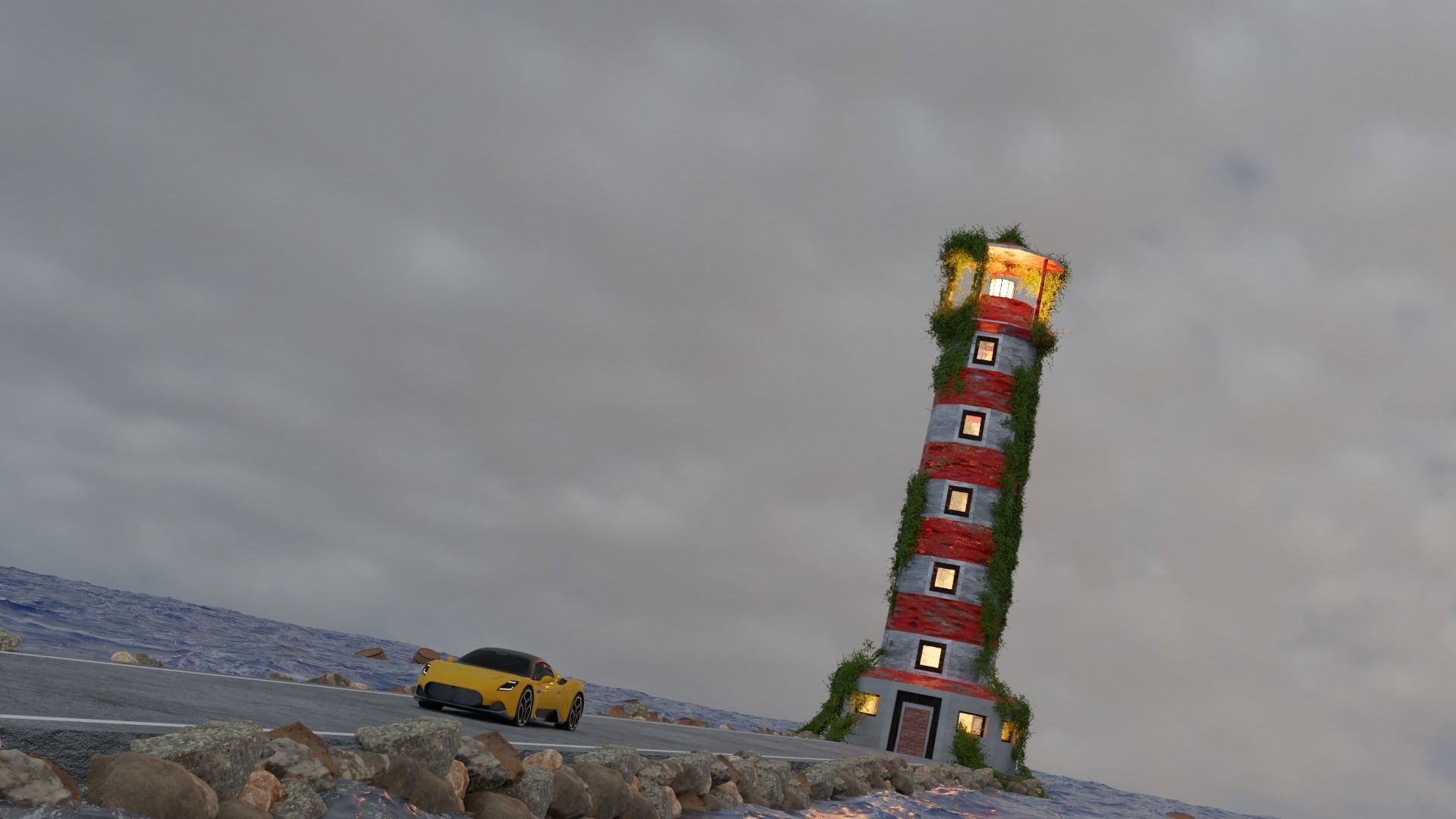 Lighthouse showroom 3D model Low-poly 3D model_3