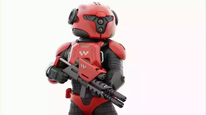 CYBER SOLDIER MECHA   RIGGED