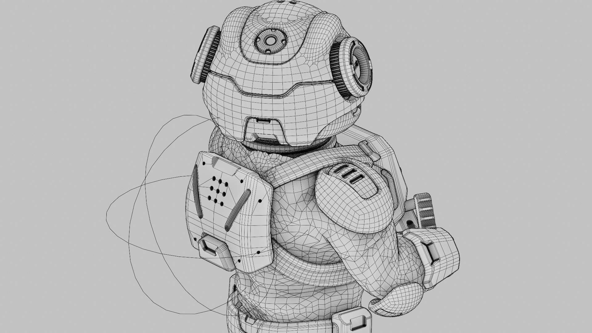 CYBER SOLDIER MECHA   RIGGED 3D model_39