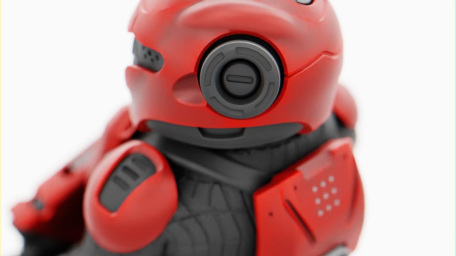 CYBER SOLDIER MECHA   RIGGED 3D model_17