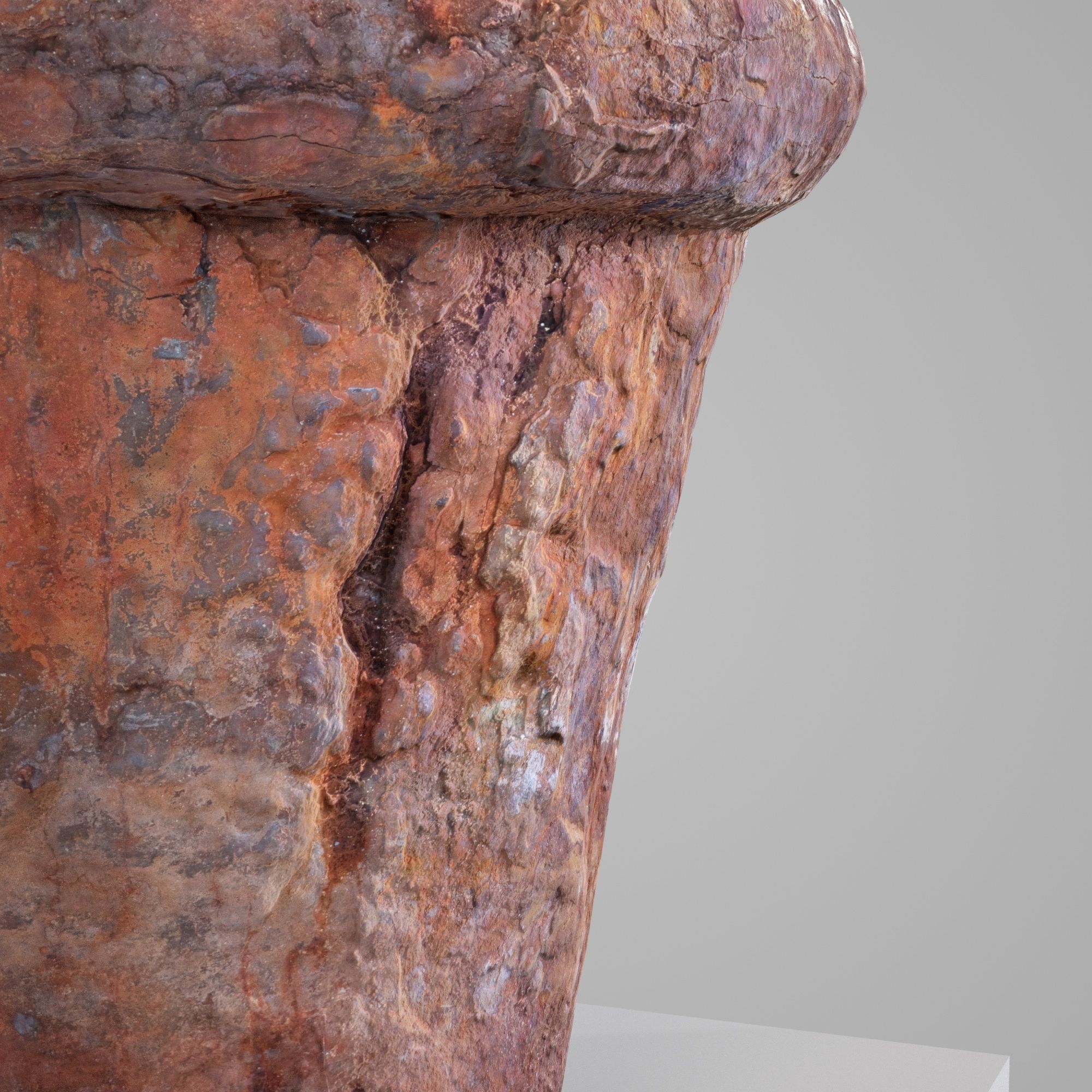 Old Rusted Mooring 05 Low-poly 3D model_4