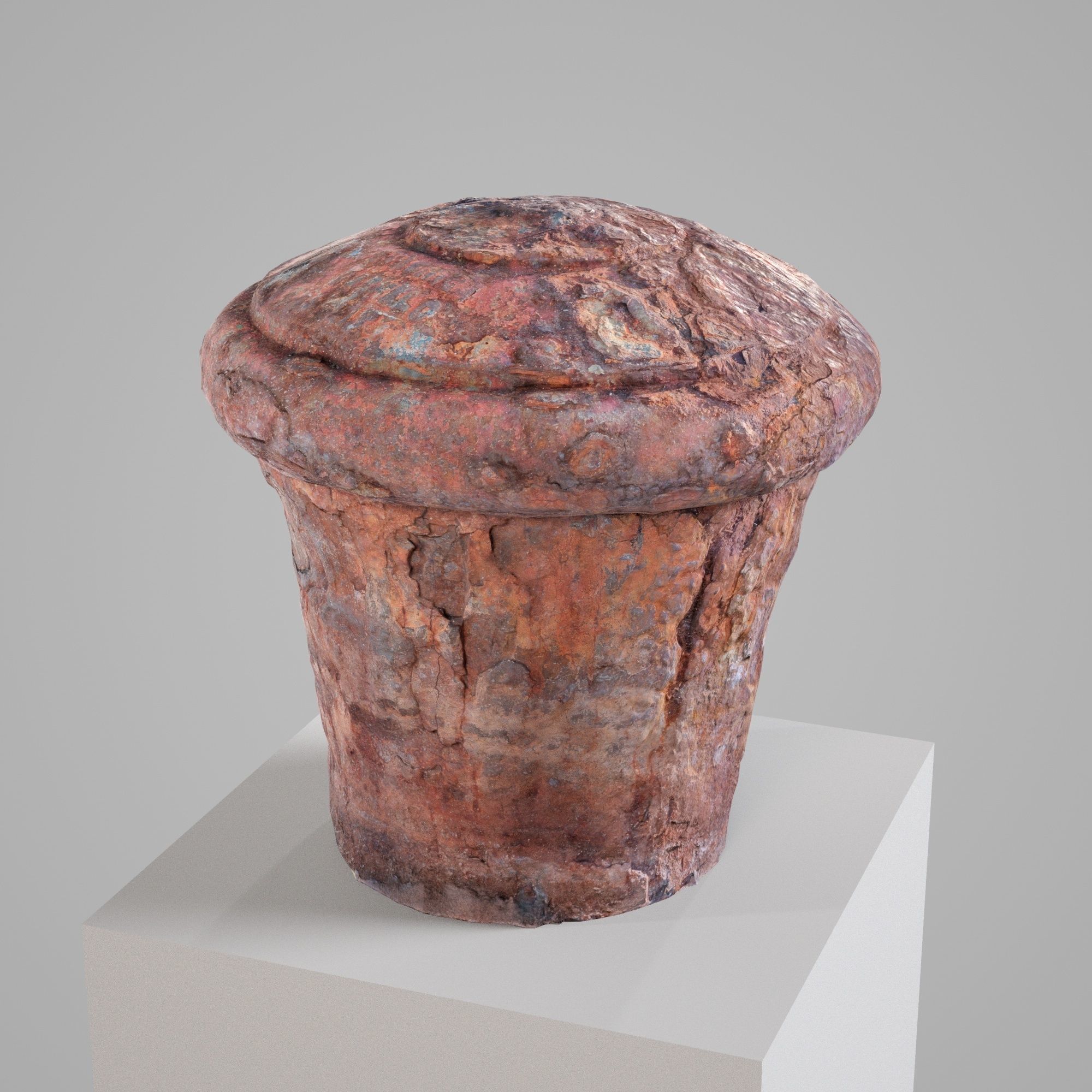 Old Rusted Mooring 05 Low-poly 3D model_8