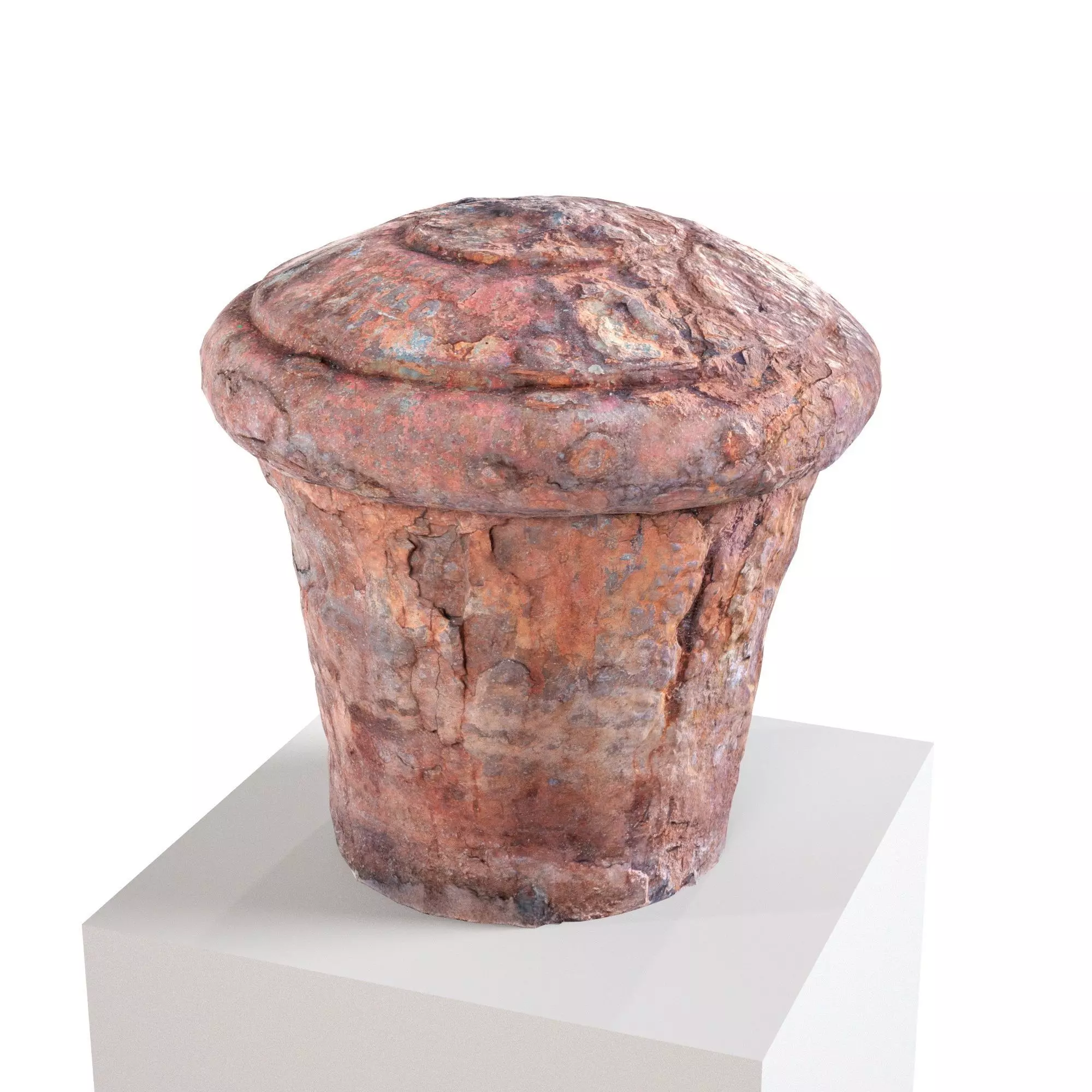 Old Rusted Mooring 05 Low-poly 3D model_0