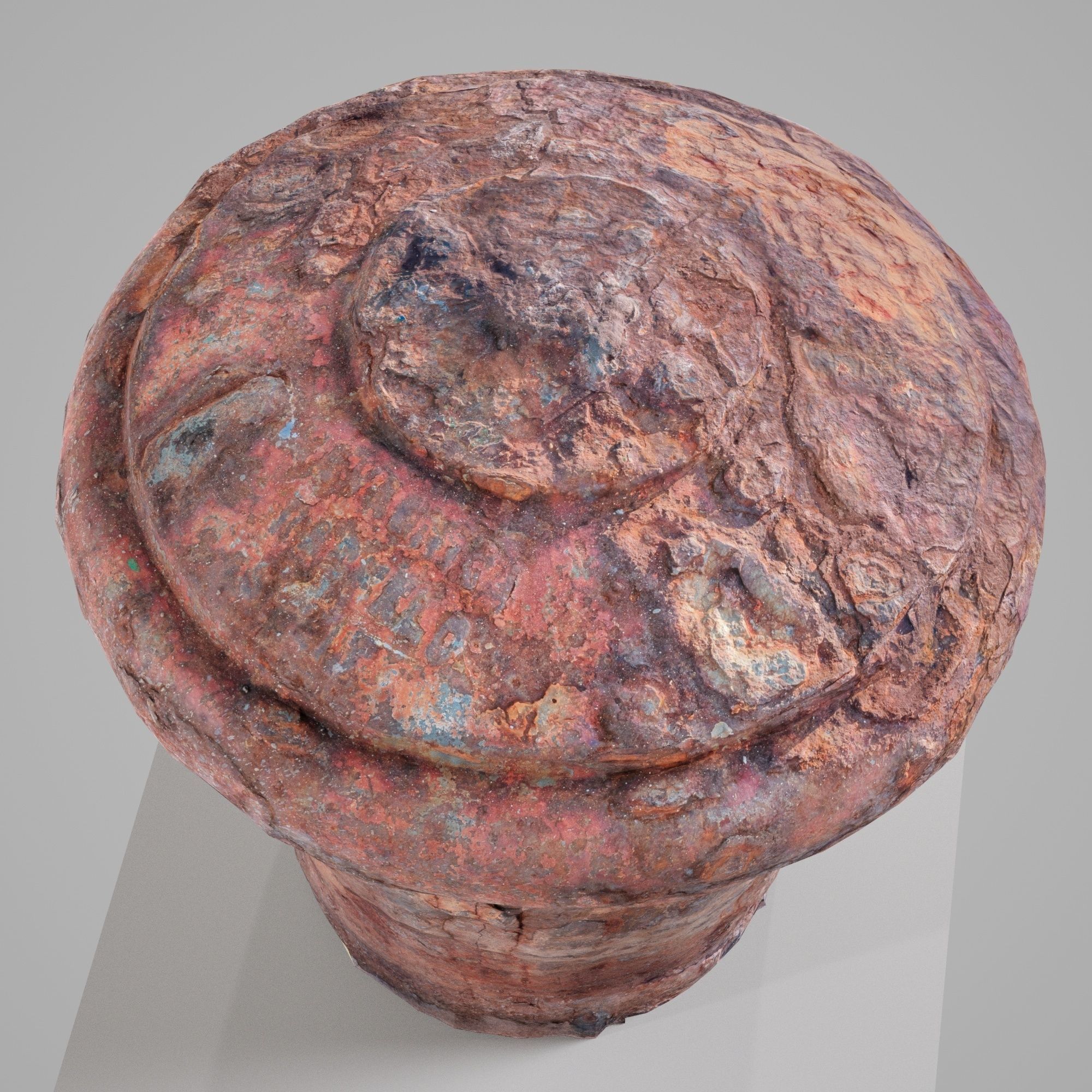Old Rusted Mooring 05 Low-poly 3D model_2
