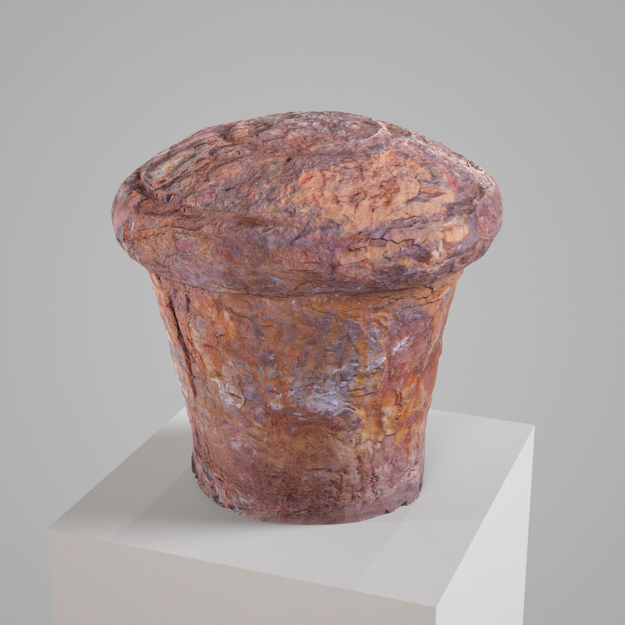 Old Rusted Mooring 05 Low-poly 3D model_7