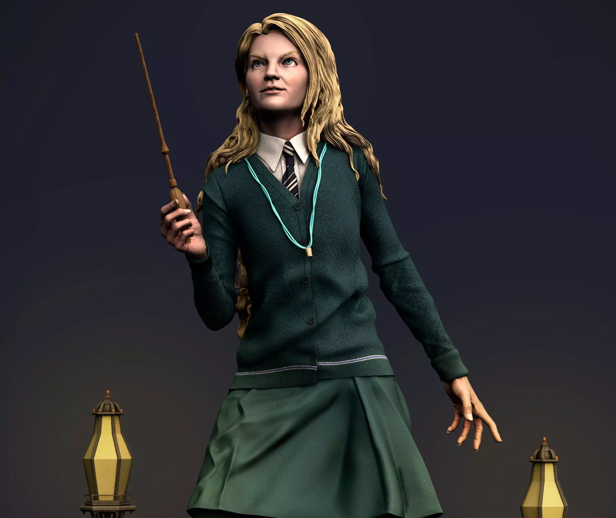 Luna Lovegood Sculpture 3D print model_0