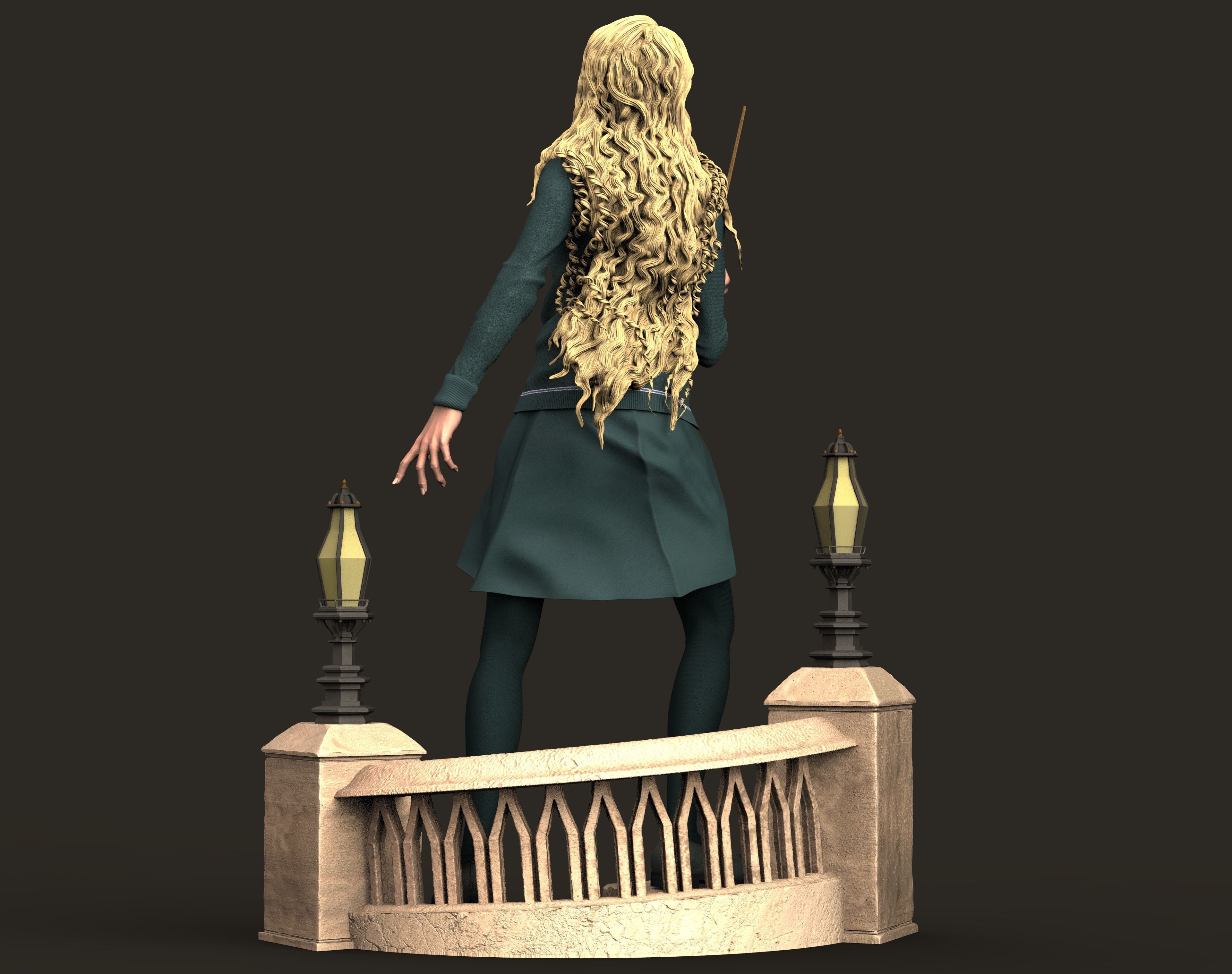 Luna Lovegood Sculpture 3D print model_3