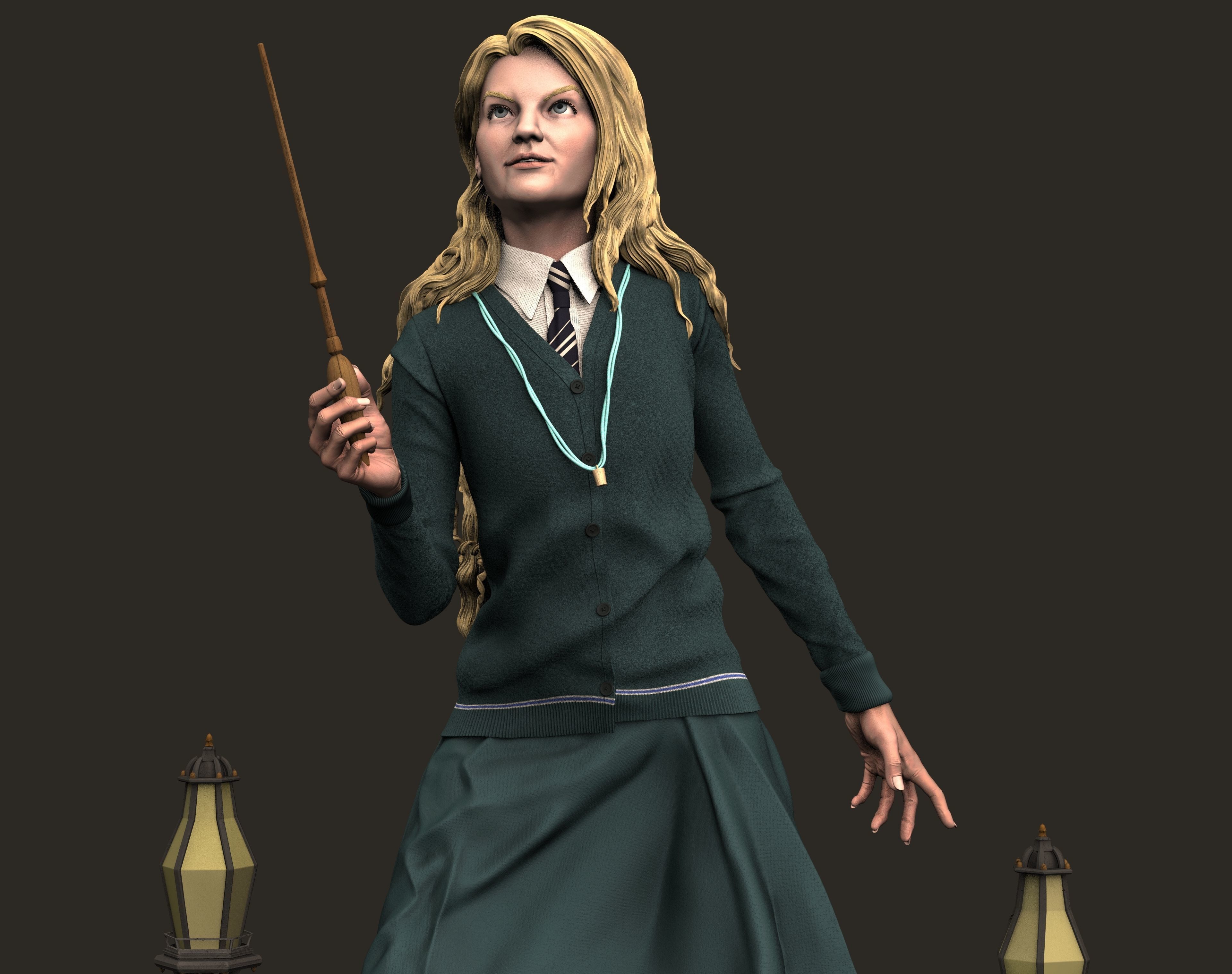 Luna Lovegood Sculpture 3D print model_6