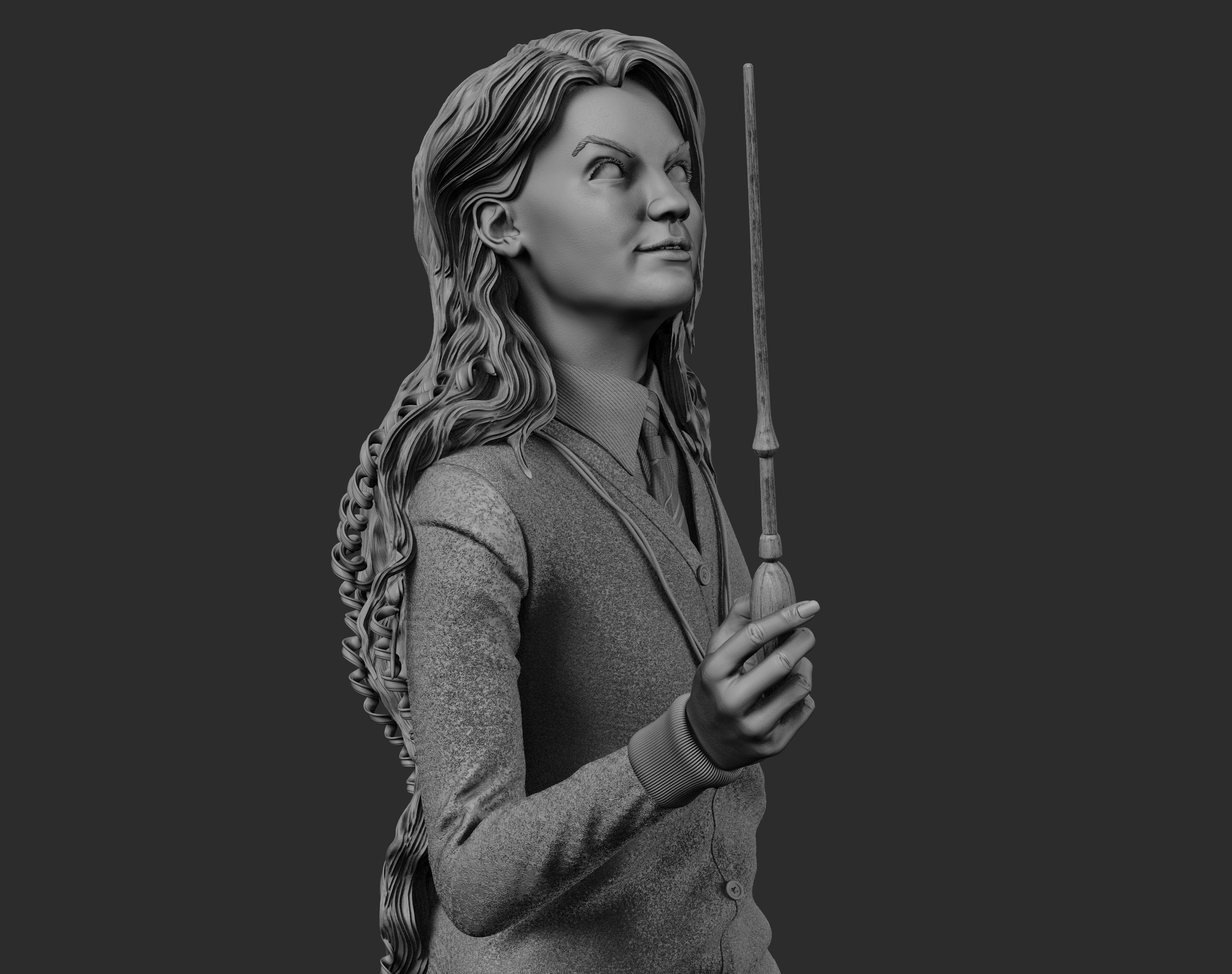 Luna Lovegood Sculpture 3D print model_10