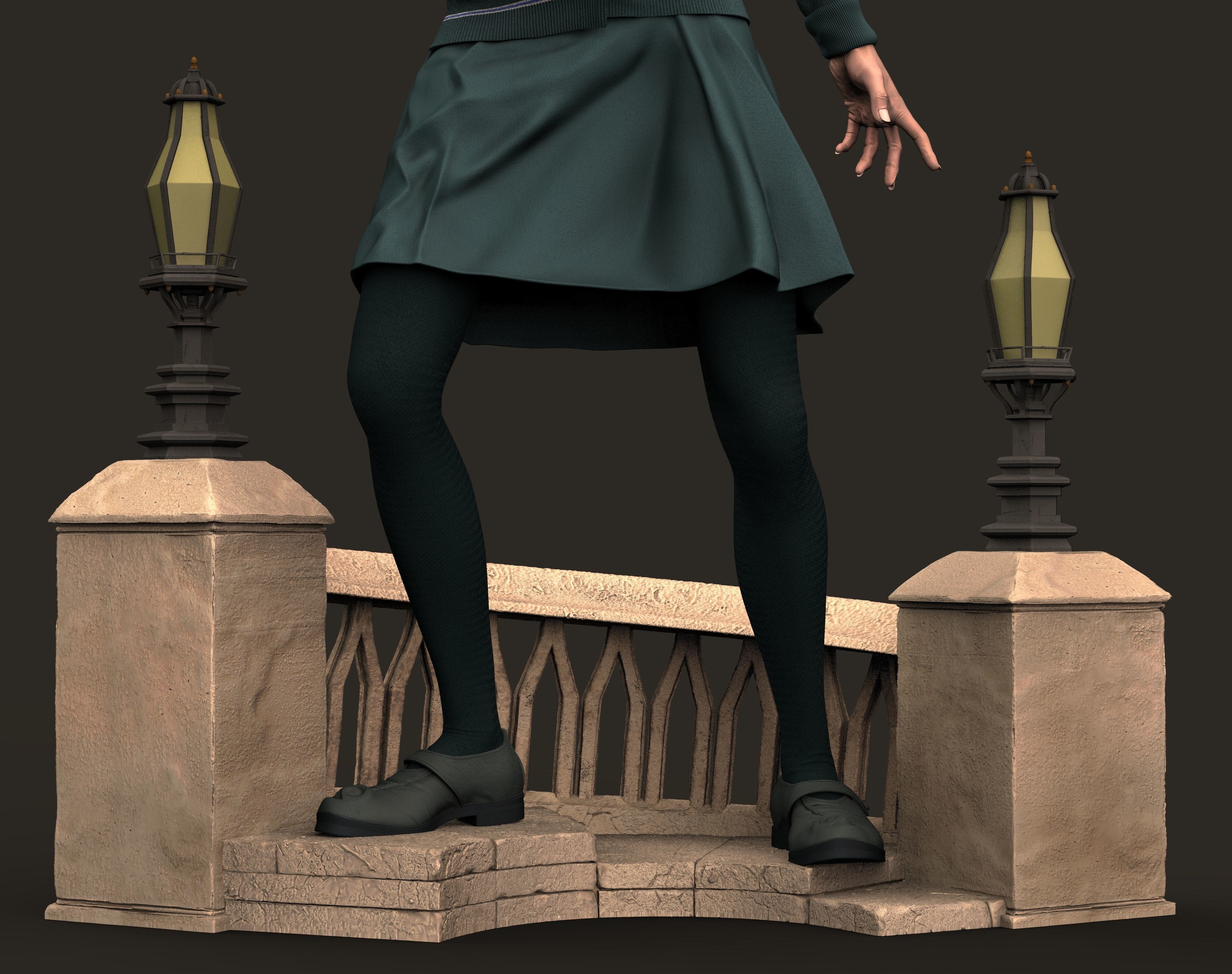 Luna Lovegood Sculpture 3D print model_7