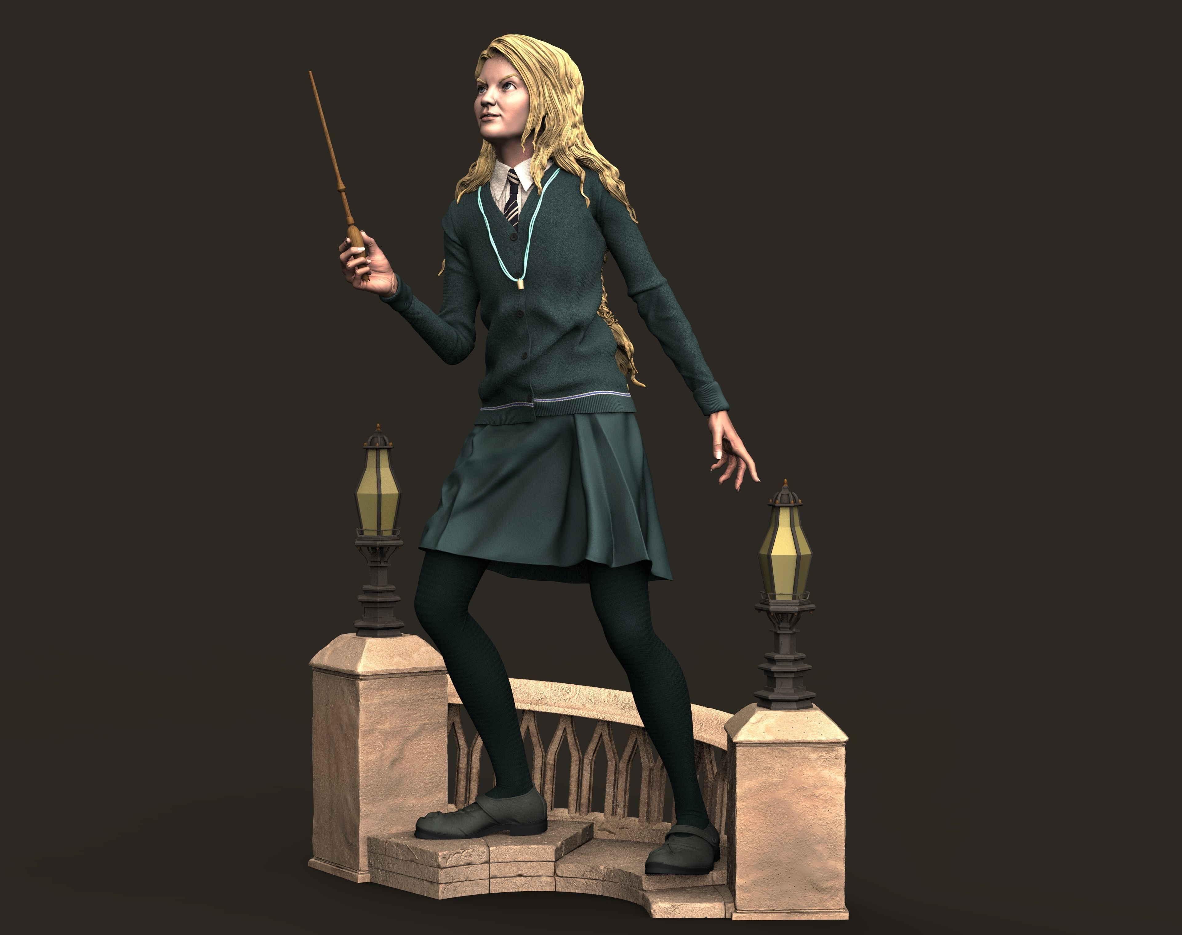 Luna Lovegood Sculpture 3D print model_2
