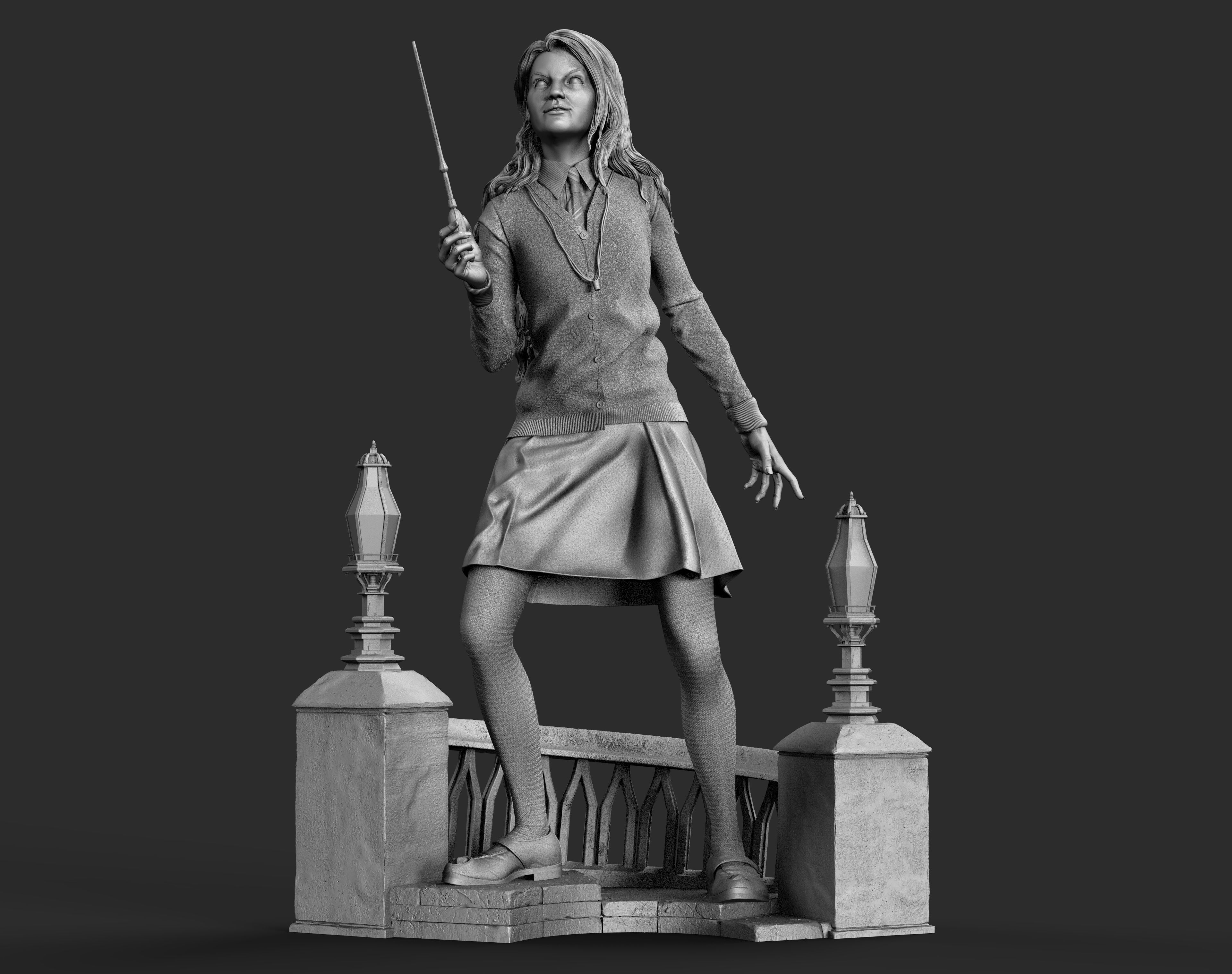 Luna Lovegood Sculpture 3D print model_8