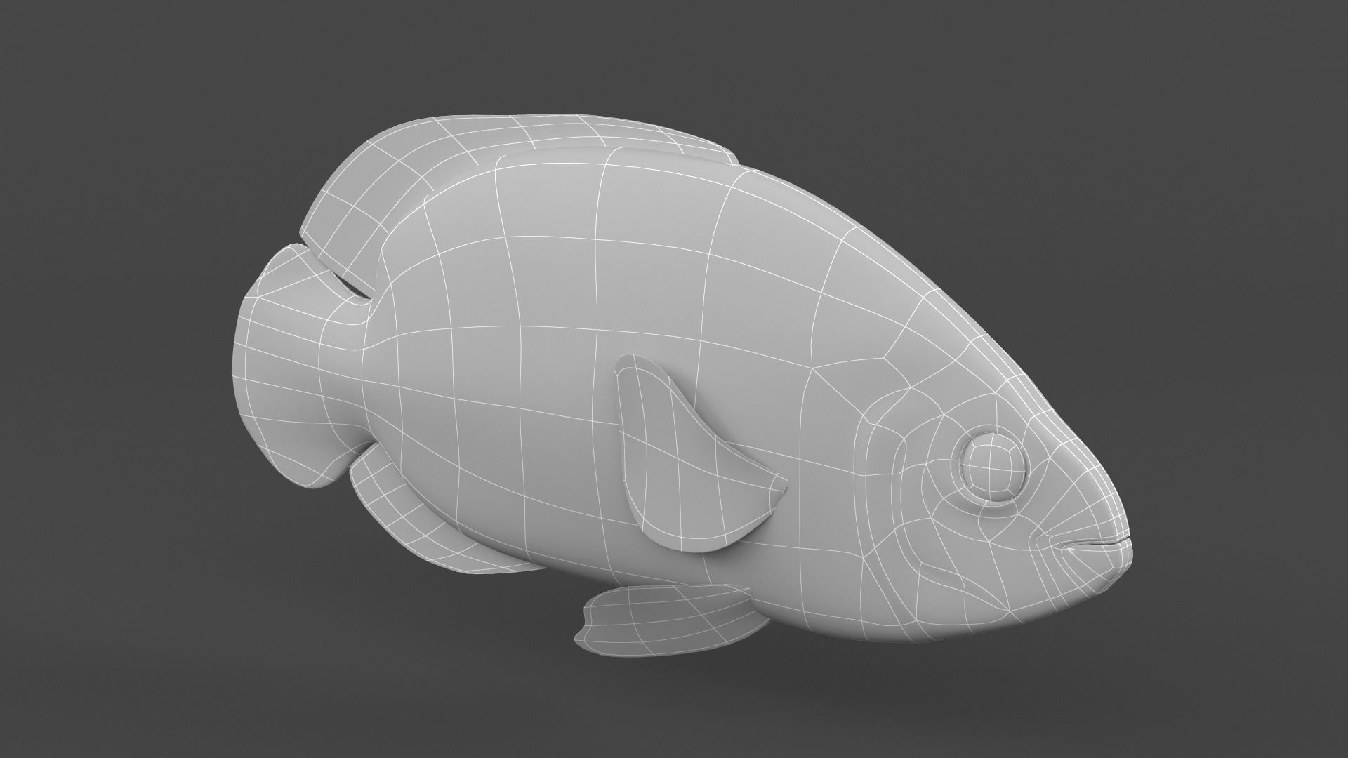 Oscar Fish 3D model_6